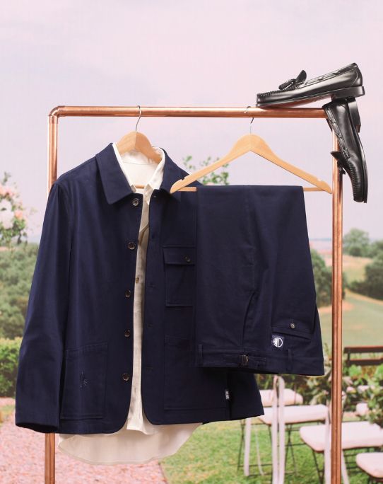 Batch LDN Men's Navy Linen Suit