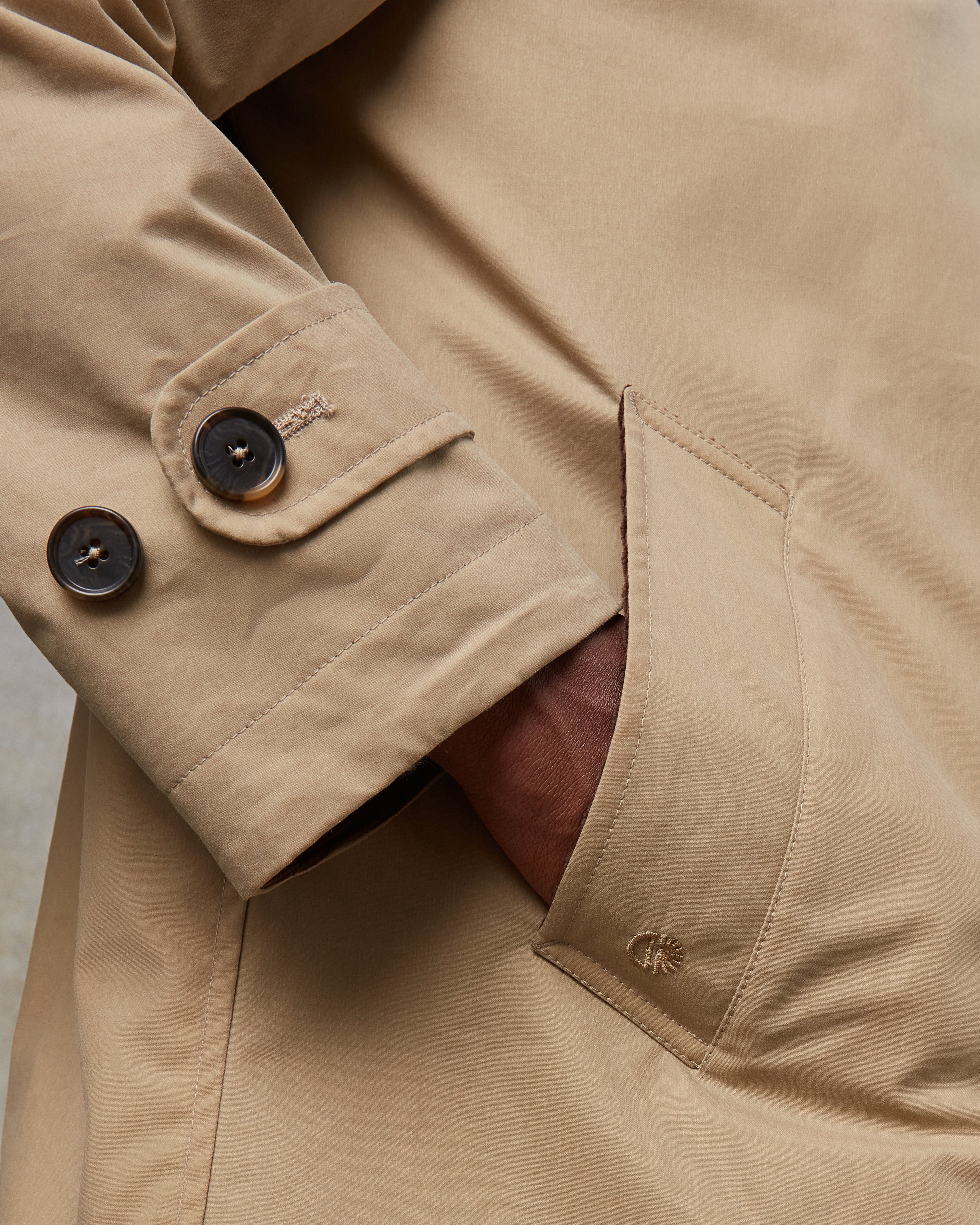 Batch LDN Men's Beige Waxed Canvas Overcoat