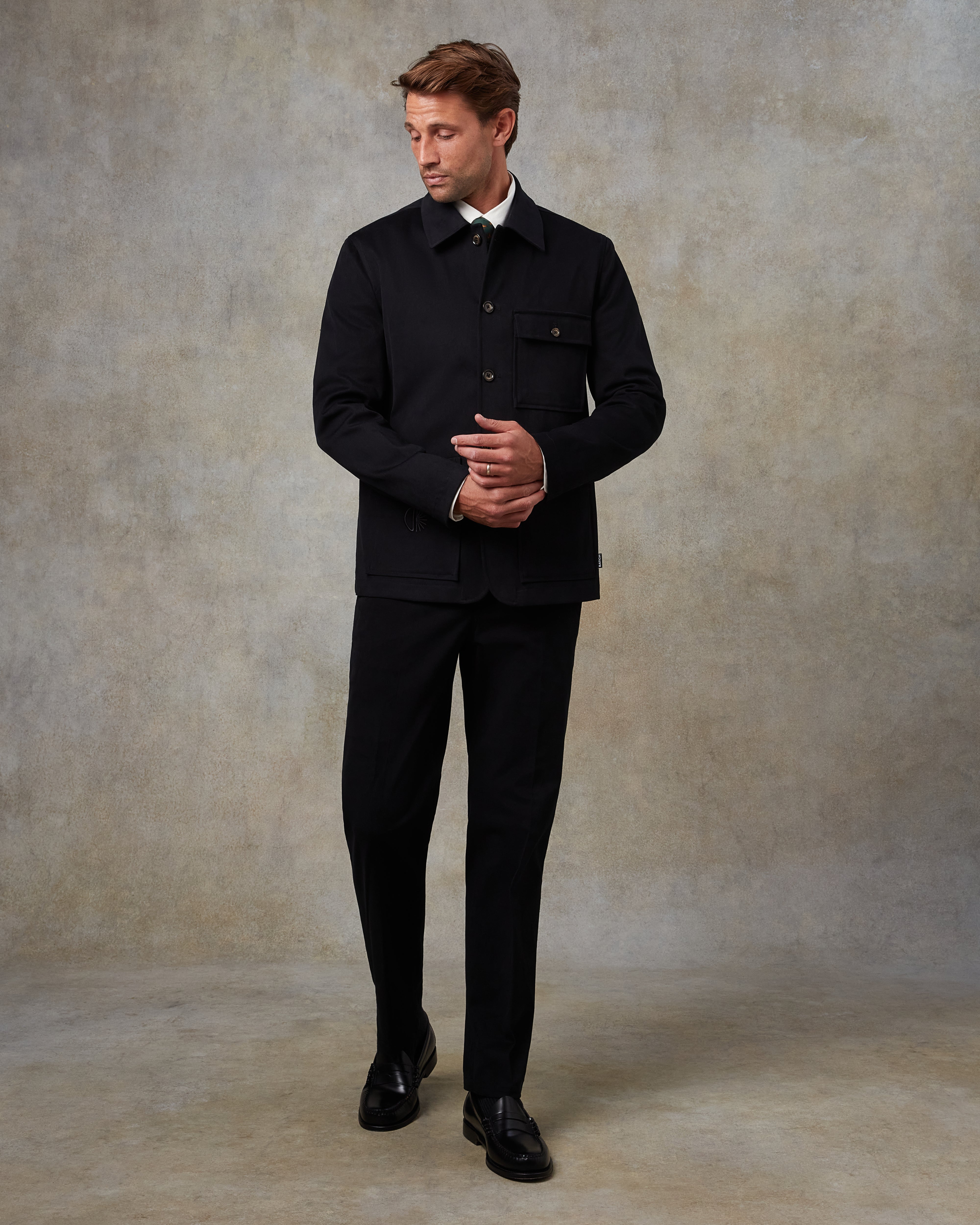 Batch LDN Men's Black Cotton Suit