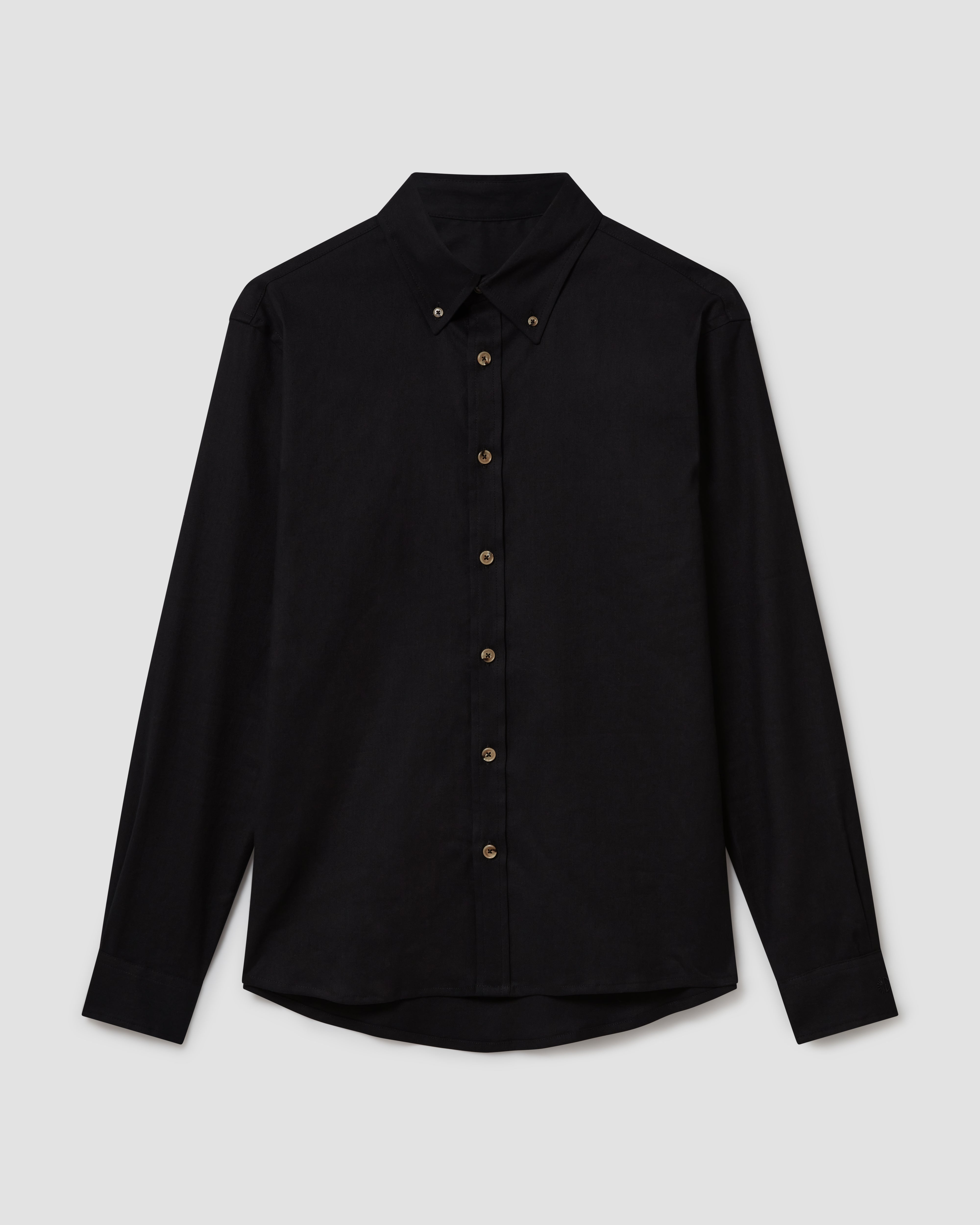 Batch LDN Men's Black Linen Shirt