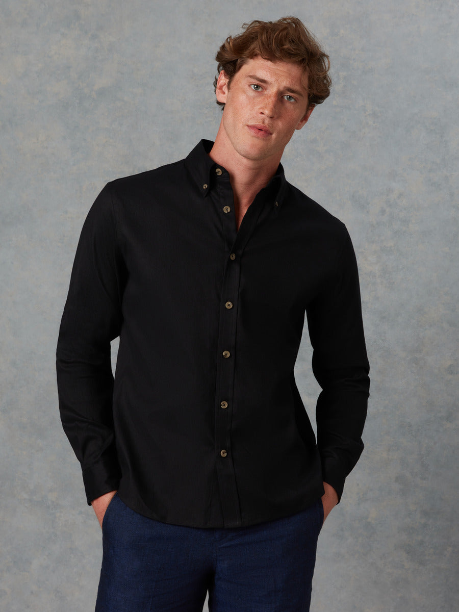 Batch LDN Men's Black Linen Shirt