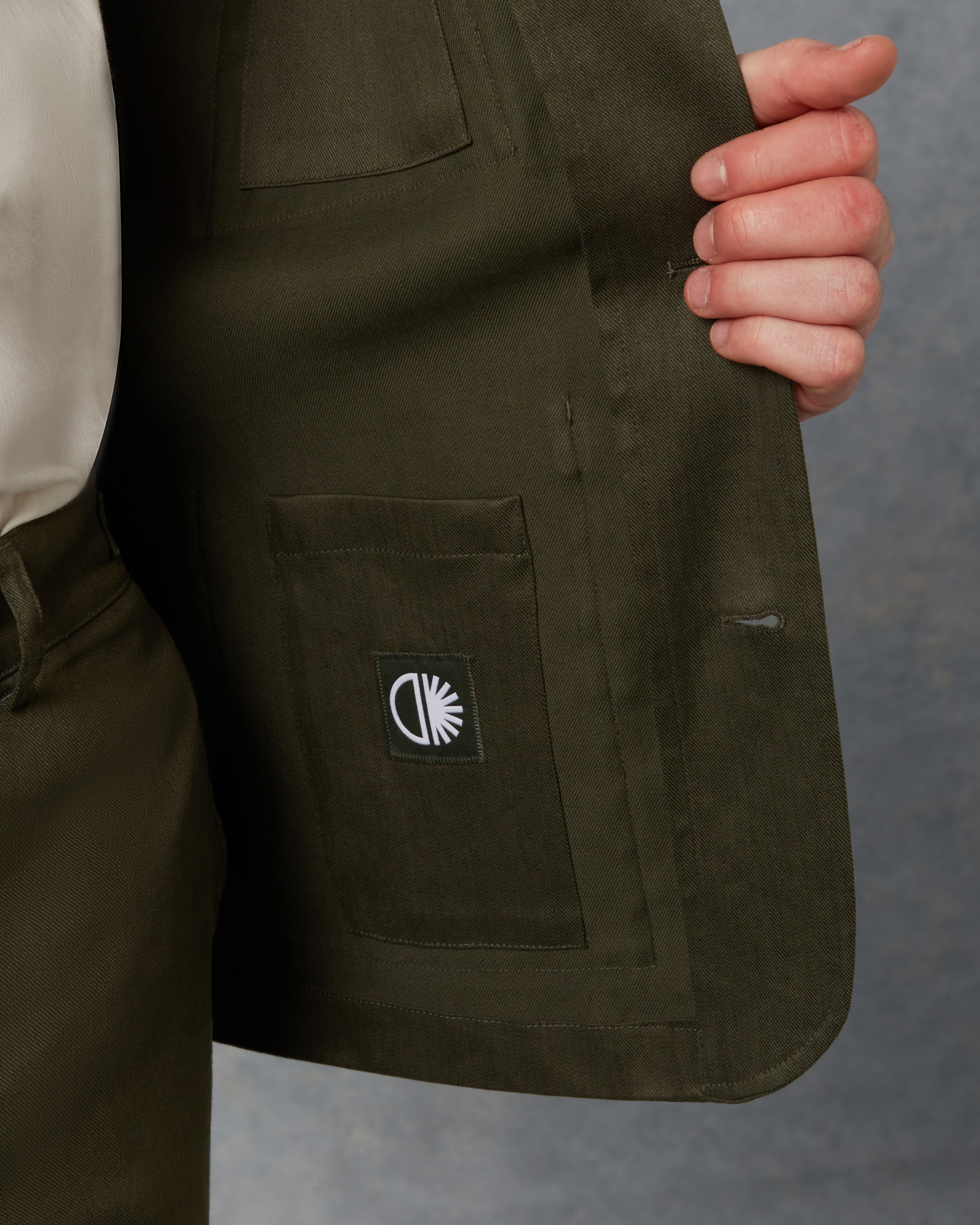 Batch LDN Men's Bottle Green Linen Jacket