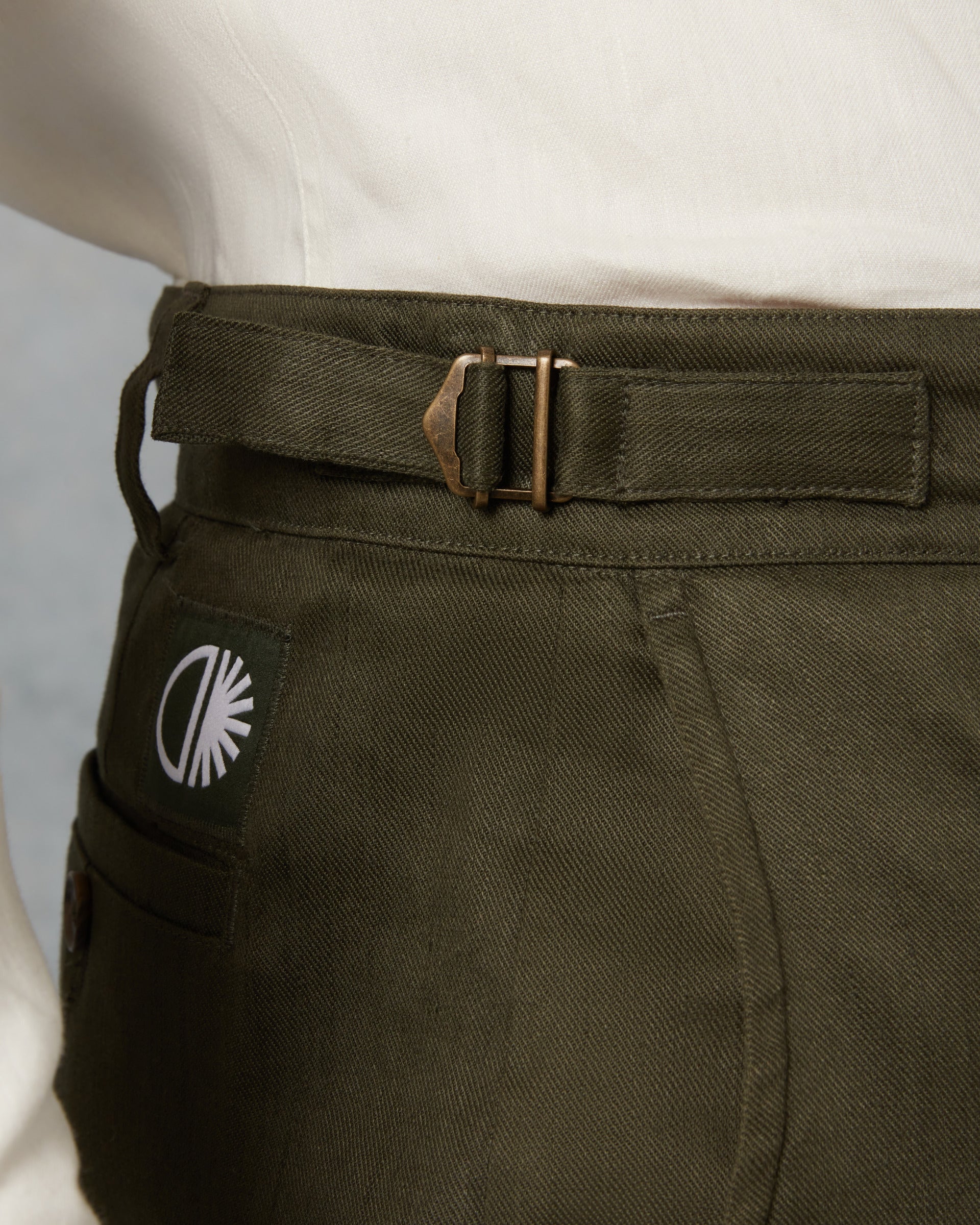 Batch LDN Men's Bottle Green Linen Trousers