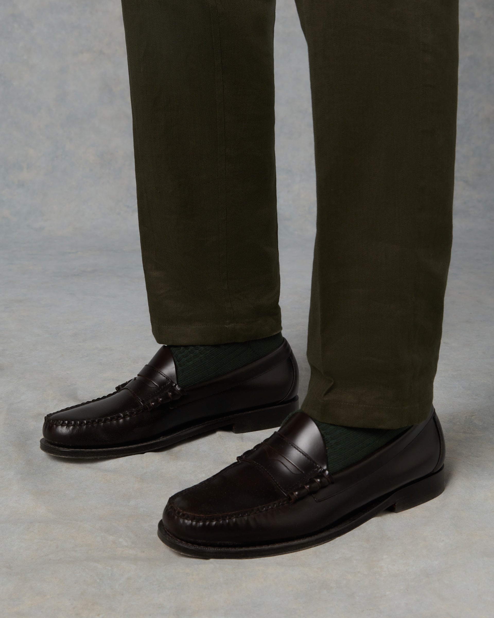 Batch LDN Men's Bottle Green Linen Trousers