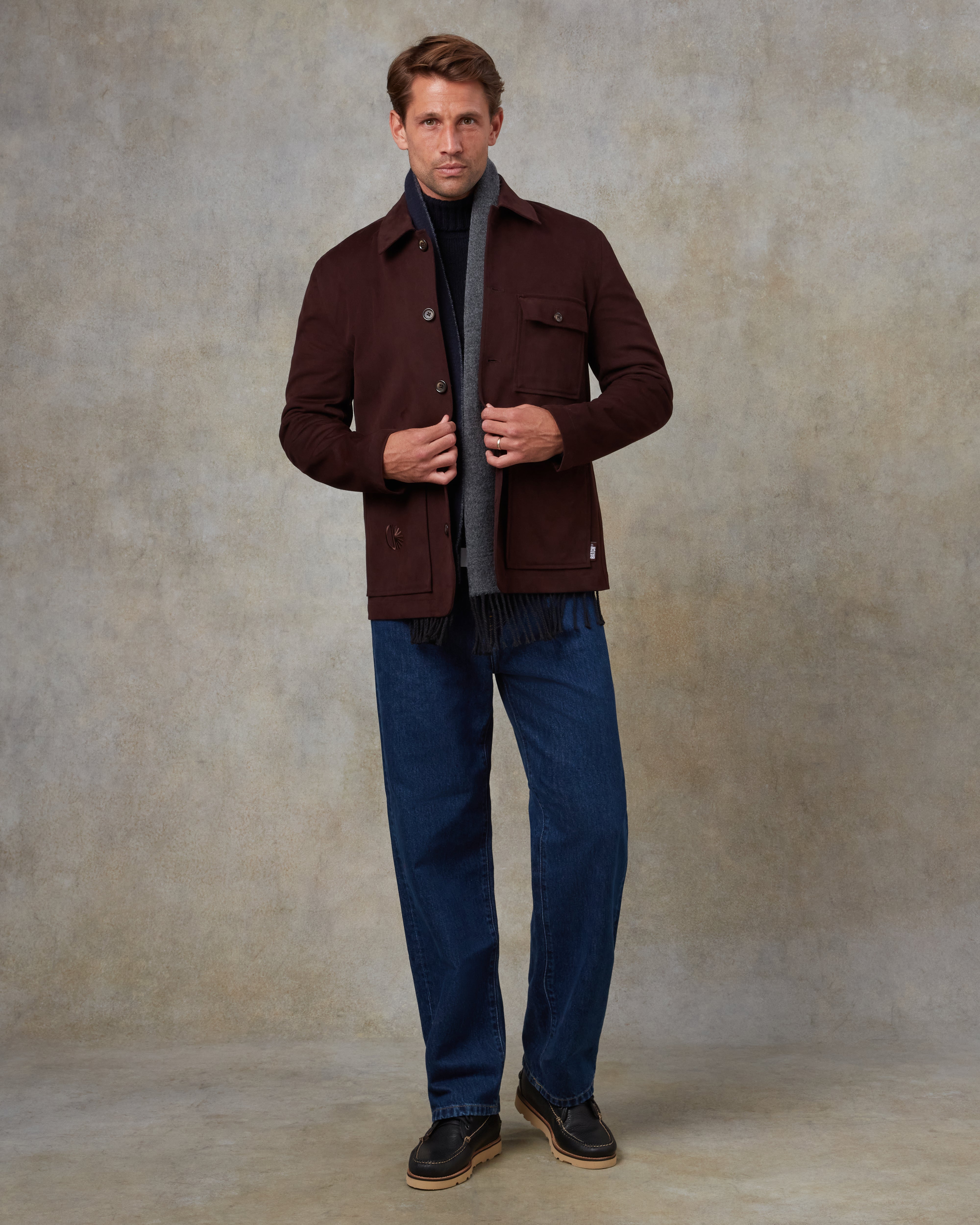 Batch LDN Men's Burgundy Cotton Jacket