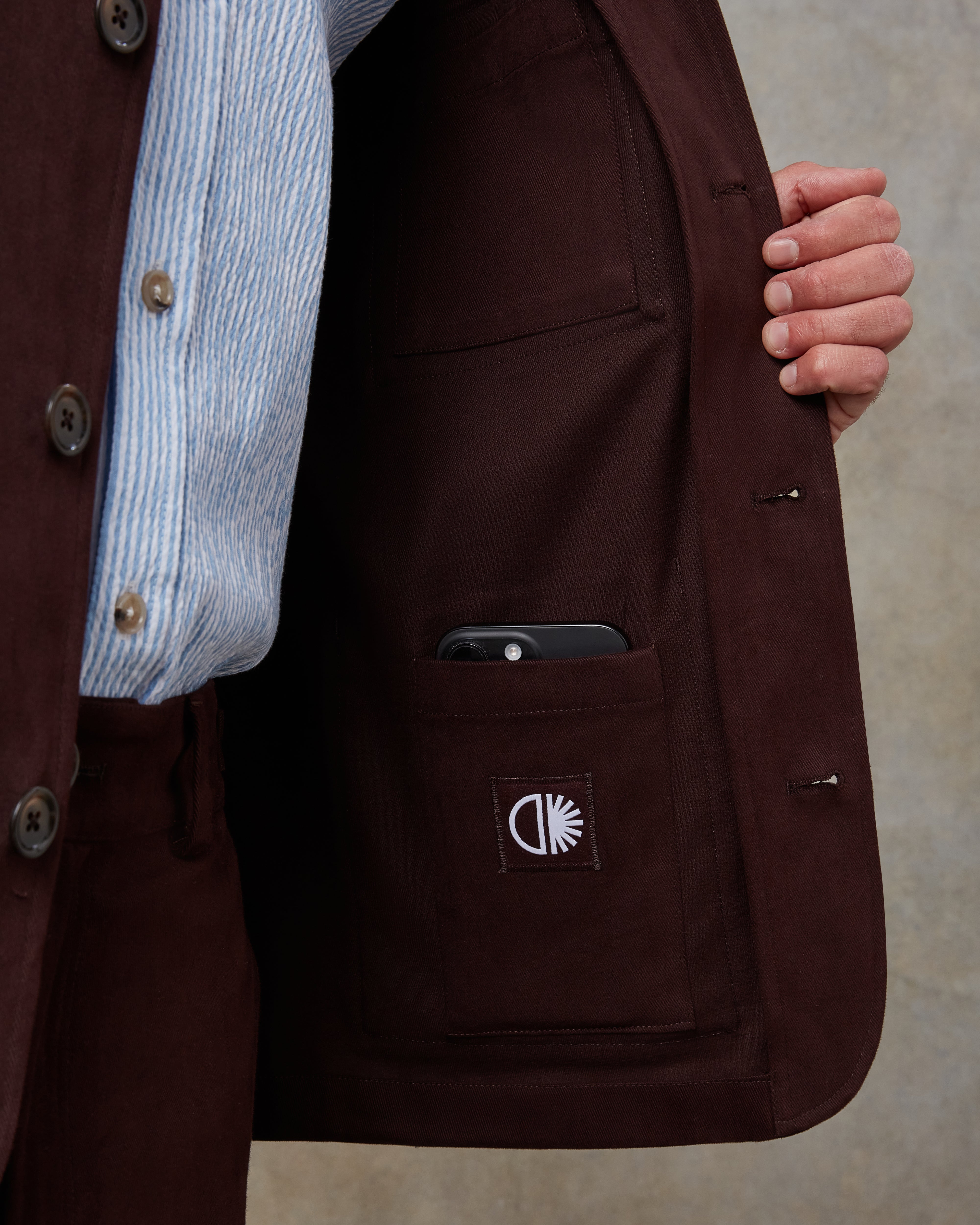 Batch LDN Men's Burgundy Cotton Jacket