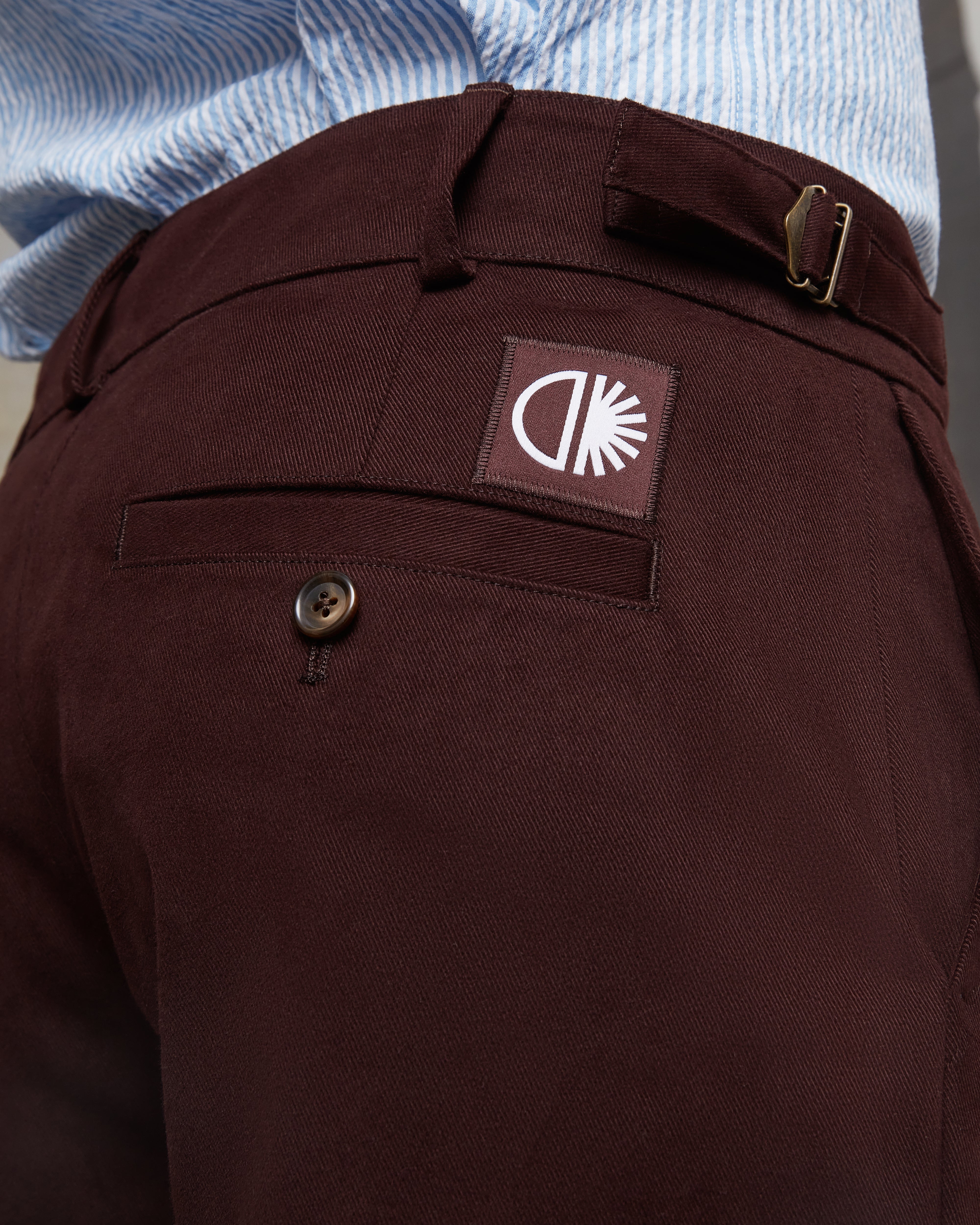 Batch LDN Men's Burgundy Cotton Trousers