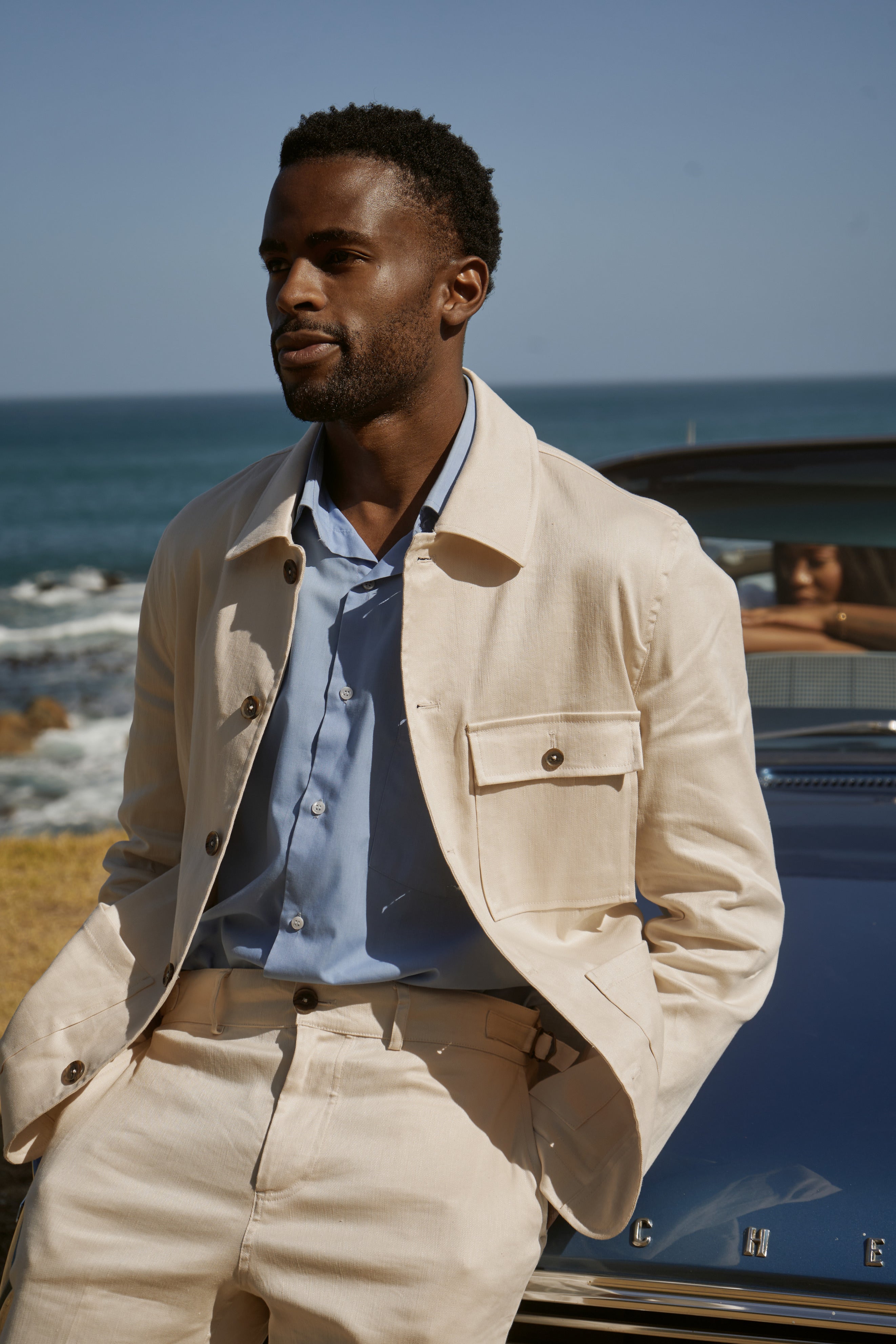 Batch LDN Men's Cream Linen Jacket