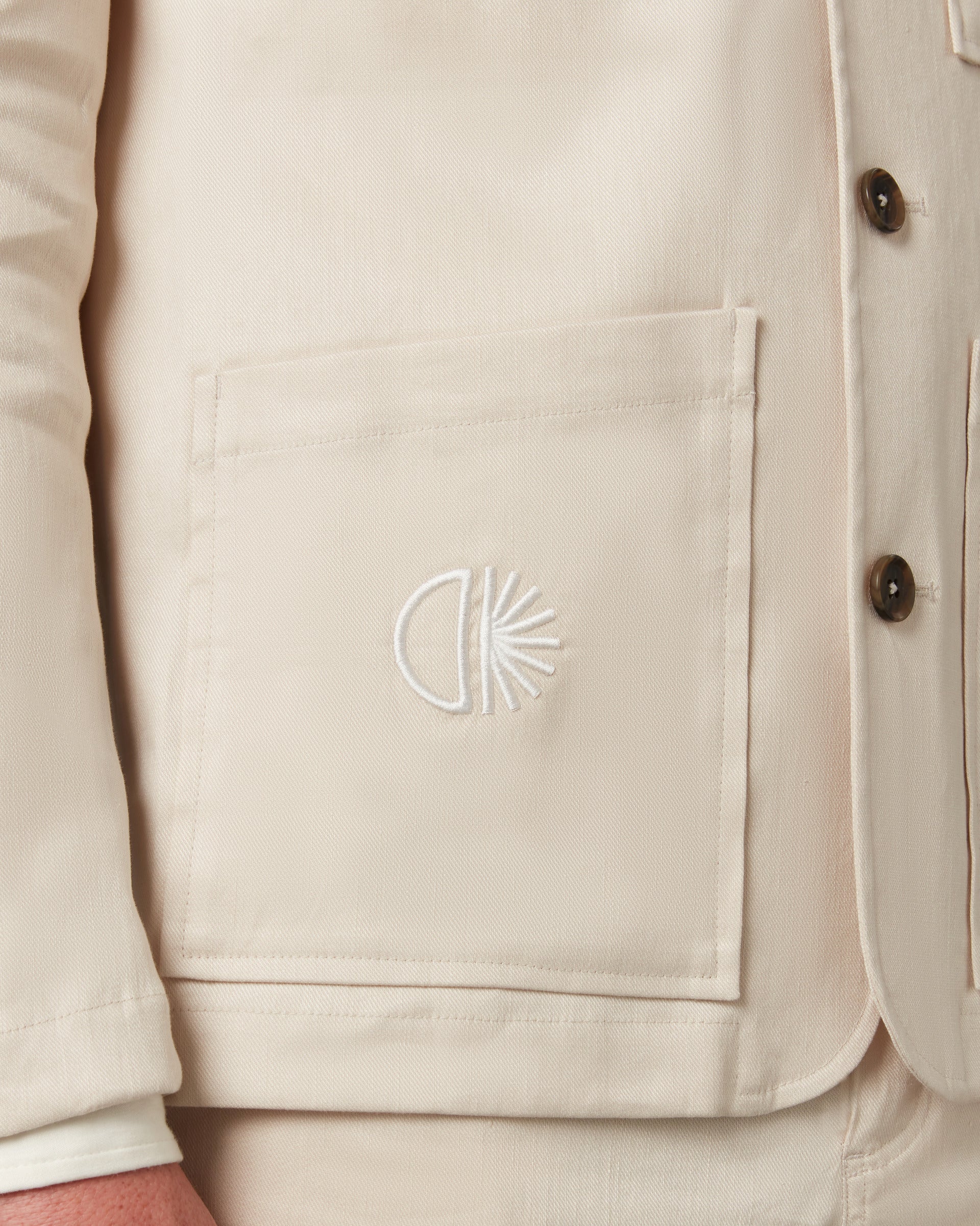 Batch LDN Men's Cream Wool Herringbone Jacket