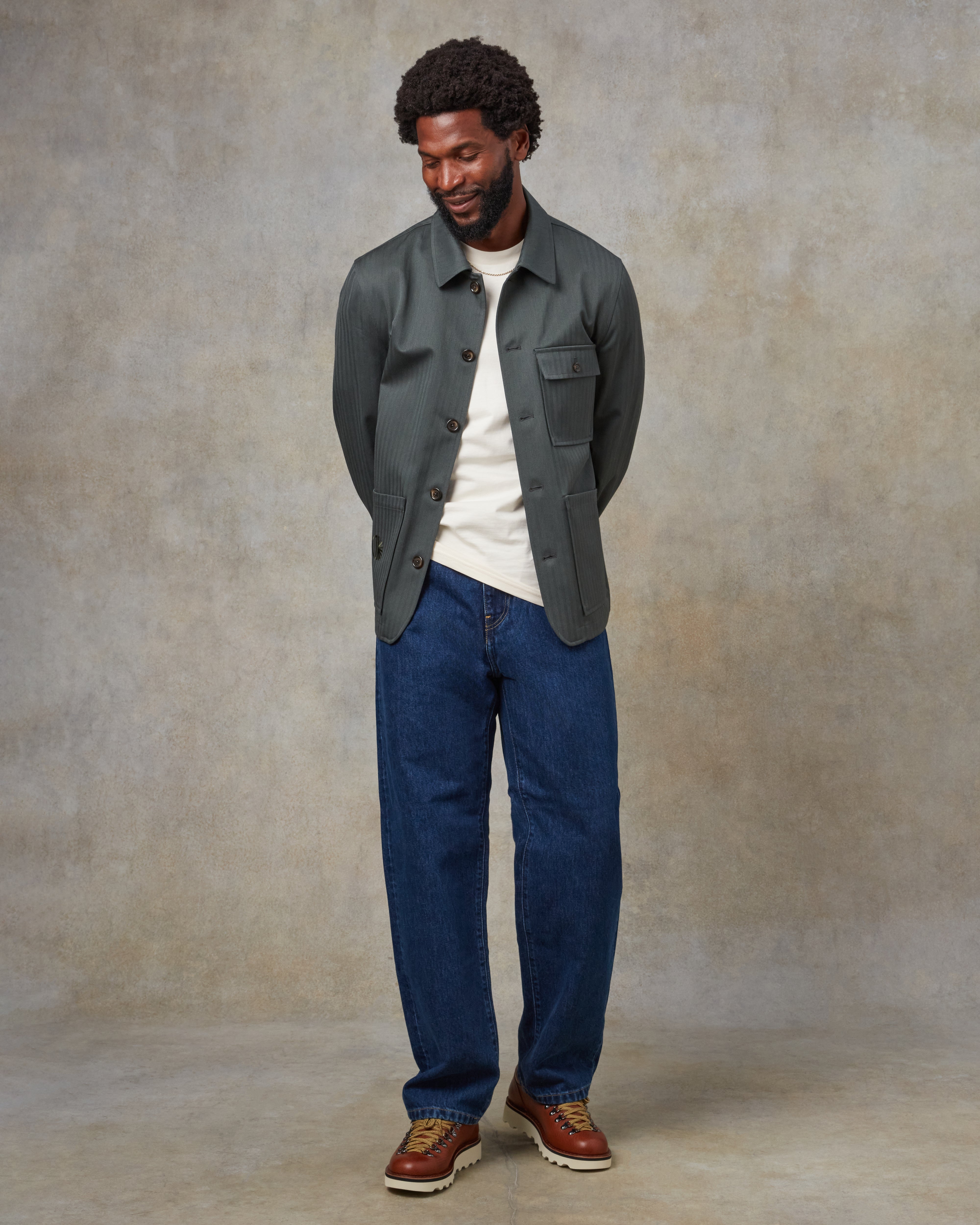 Batch LDN Men's Green Wool Herringbone Jacket