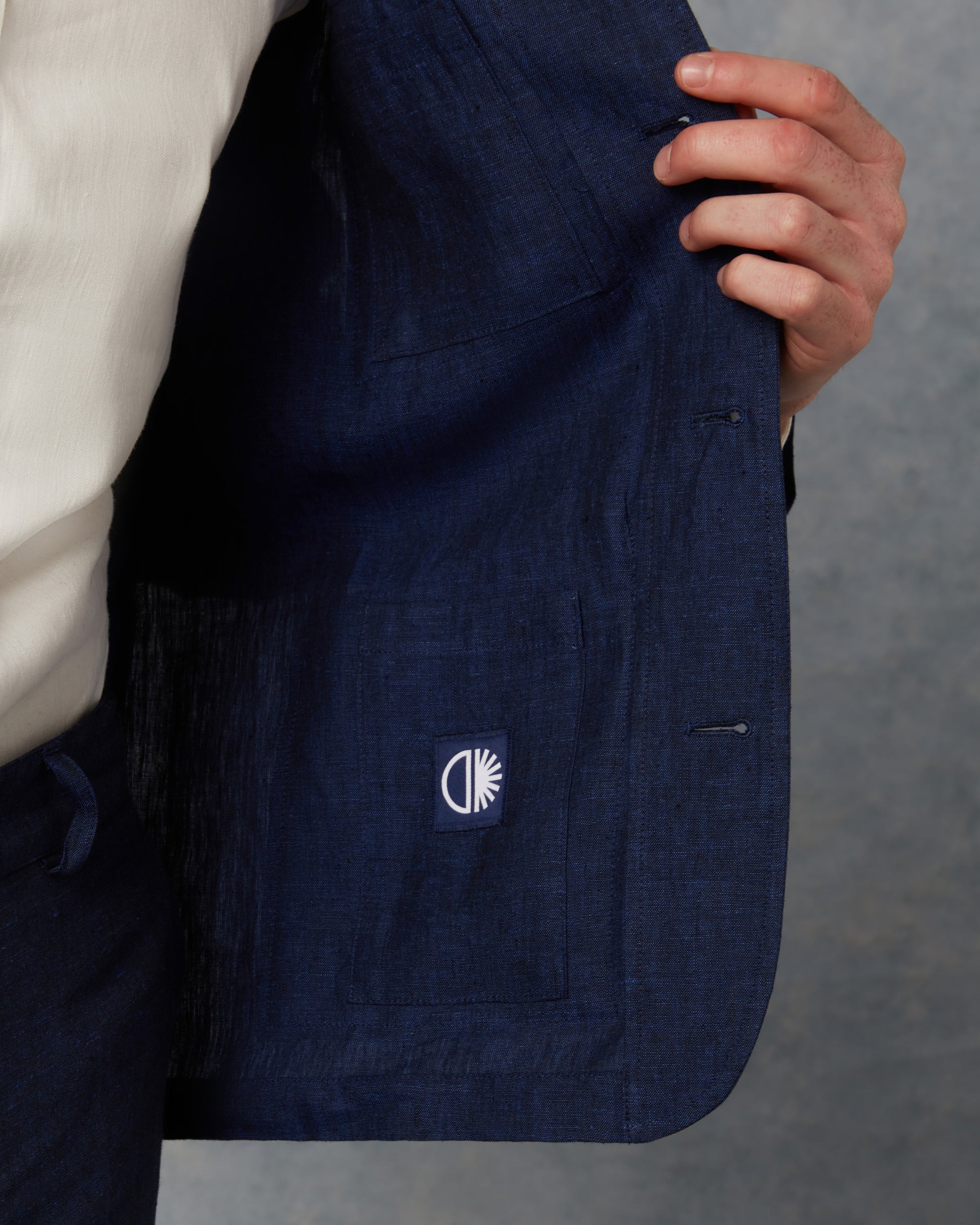 Batch LDN Men's Navy Linen Jacket