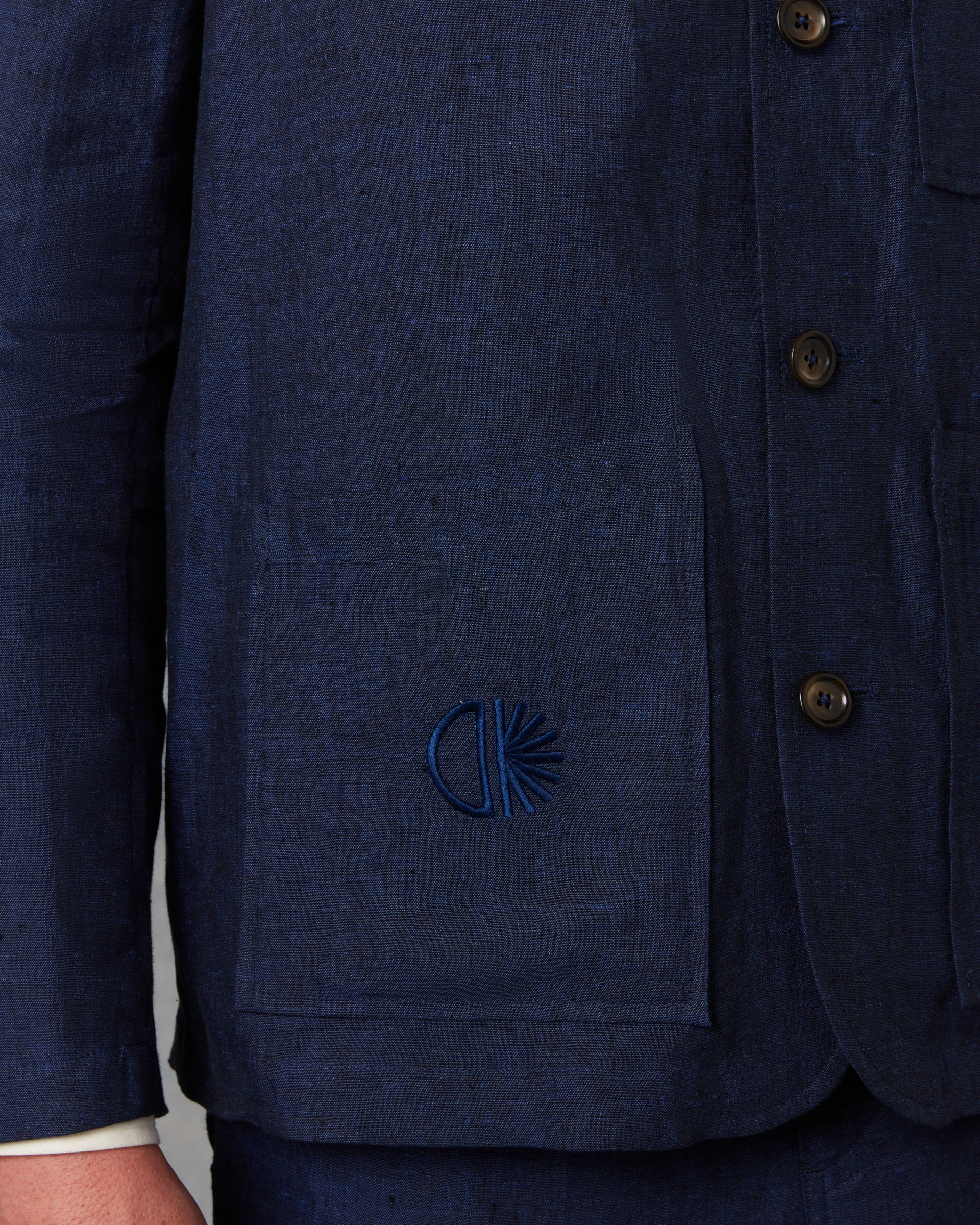 Batch LDN Men's Navy Linen Jacket