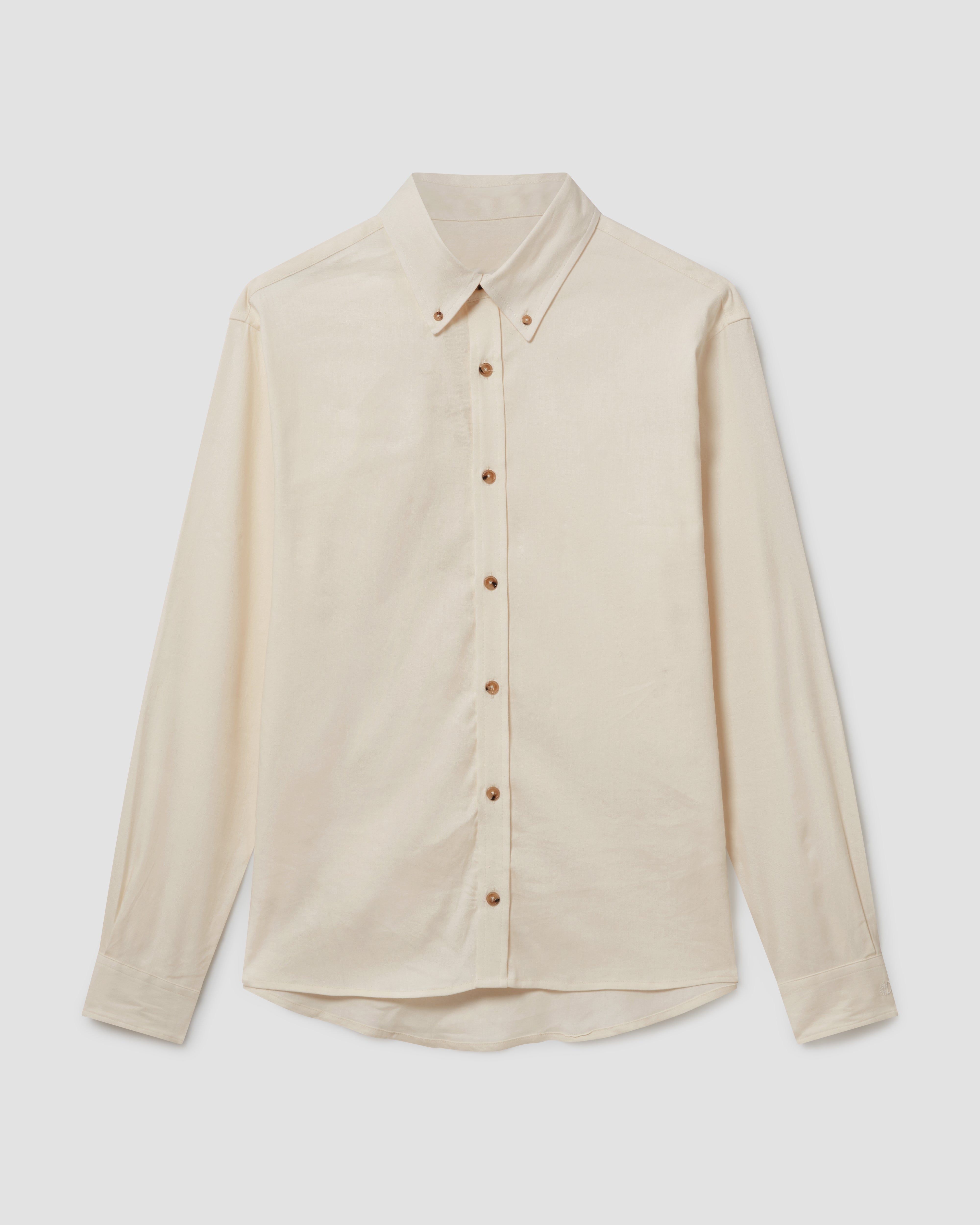 Mens Off-White Linen Shirt Batch London Mens Off-White Linen Shirt Batch London