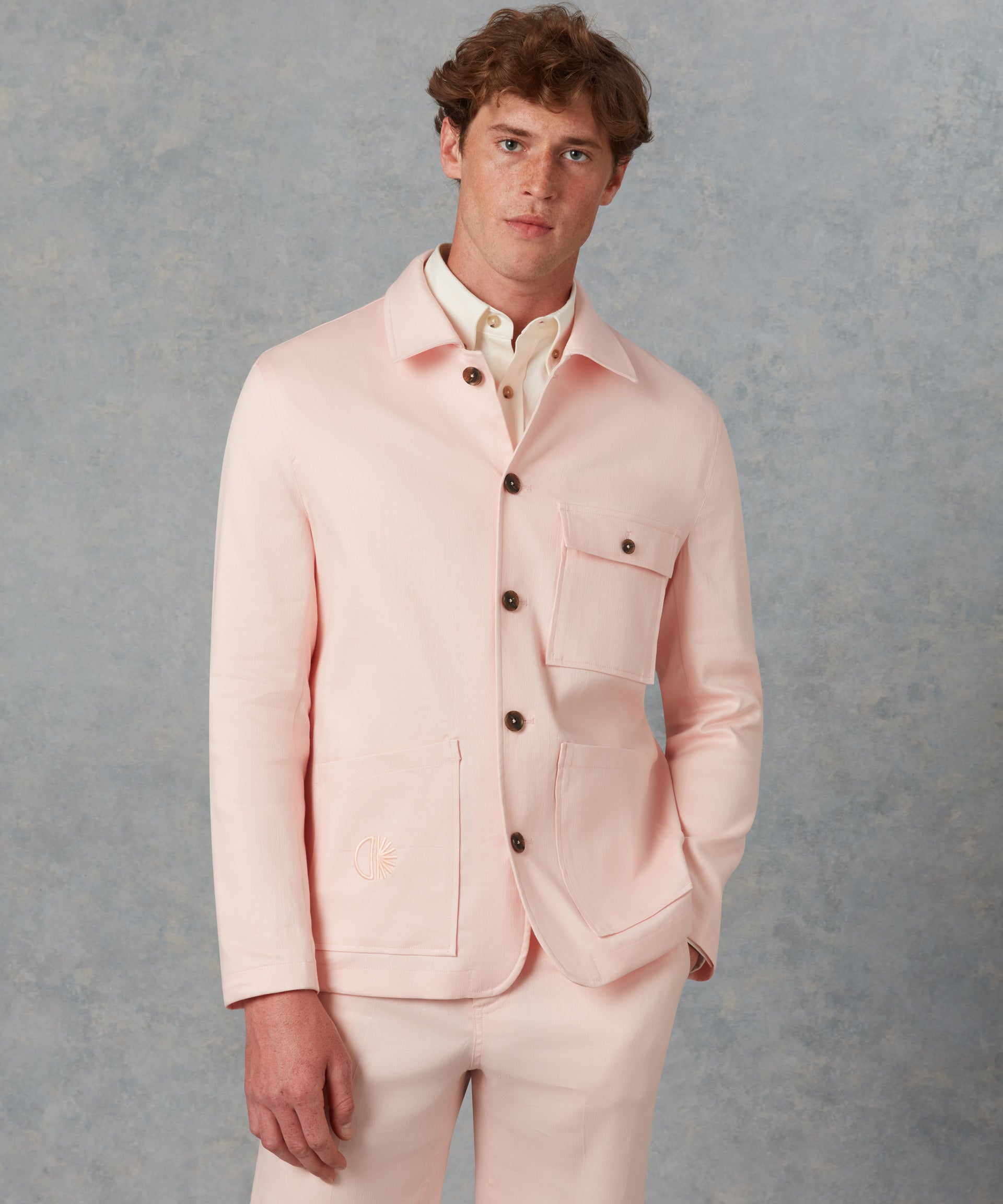 Batch LDN Men's Pink Linen Jacket