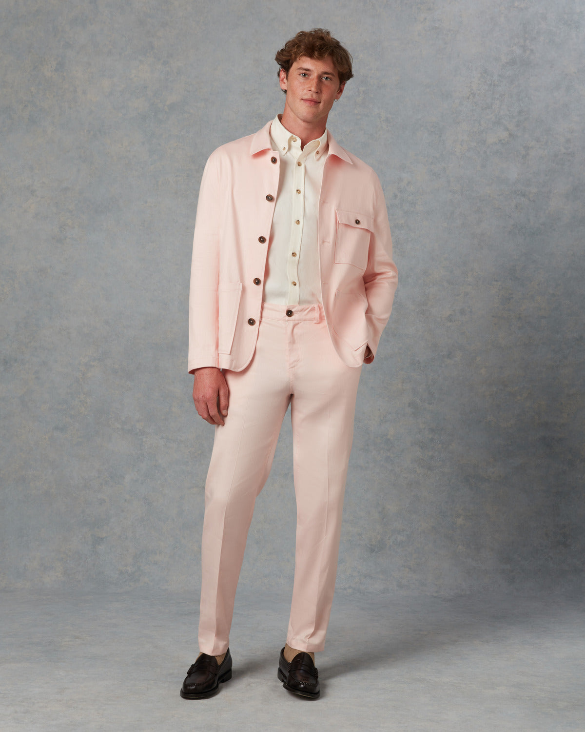 Batch LDN Men's Pink Linen Suit