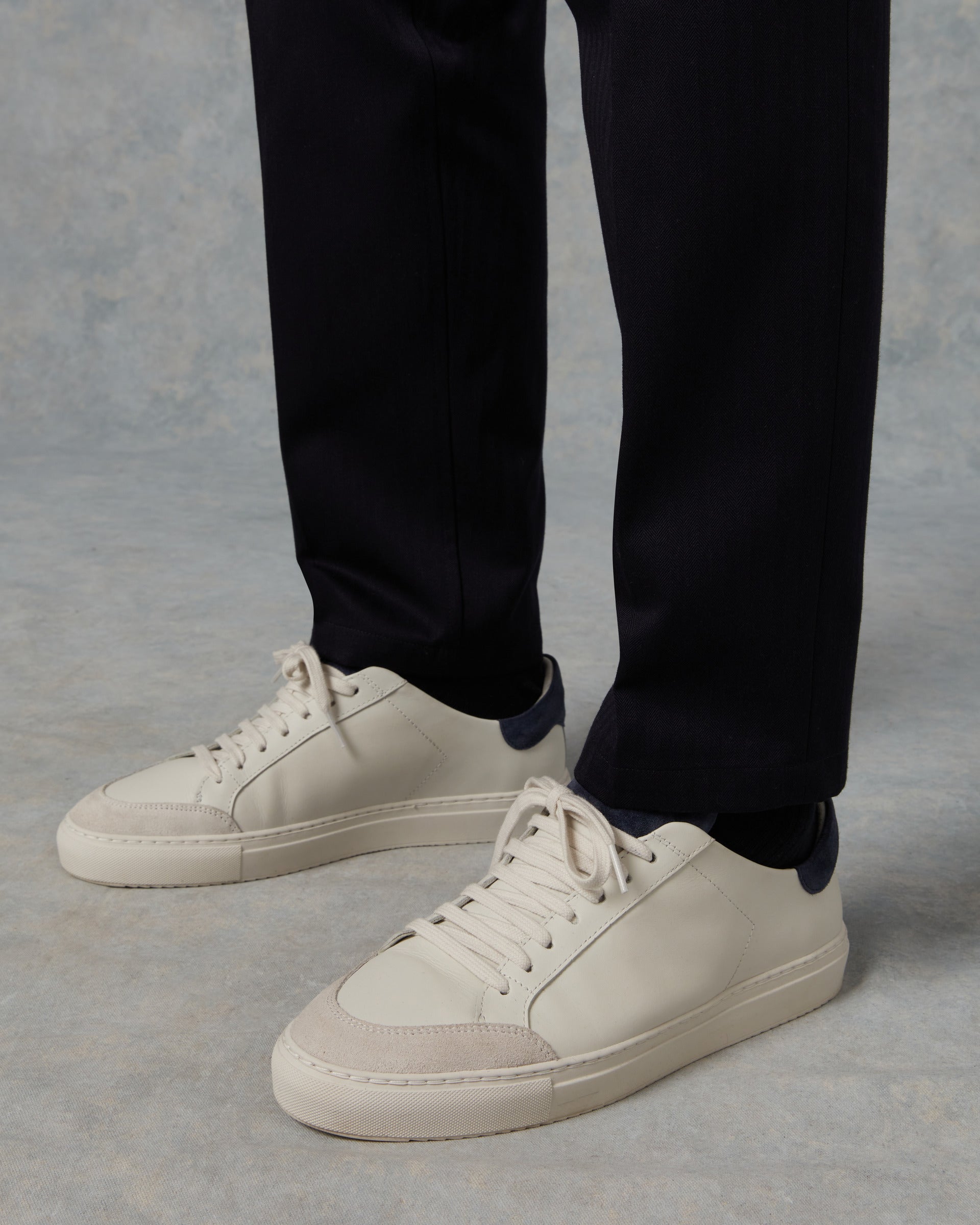 Batch LDN Men's Rich Navy Wool Herringbone Trousers