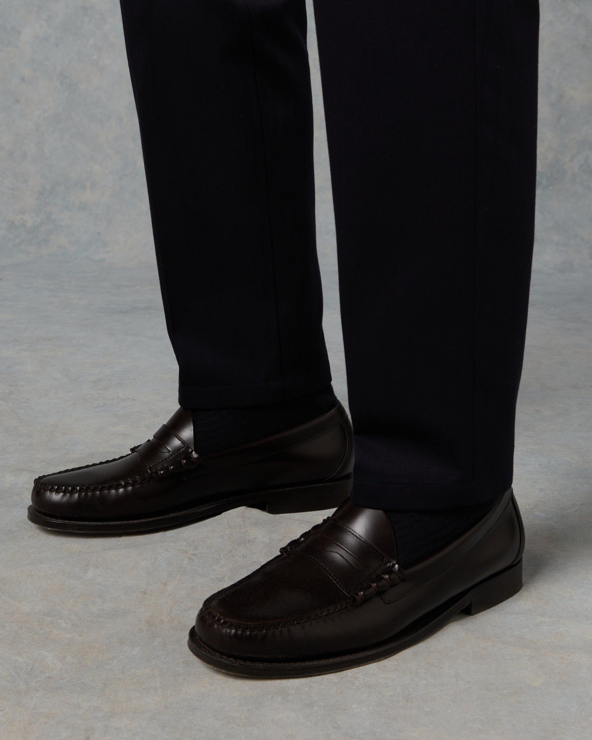 Batch LDN Men's Rich Navy Wool Herringbone Trousers
