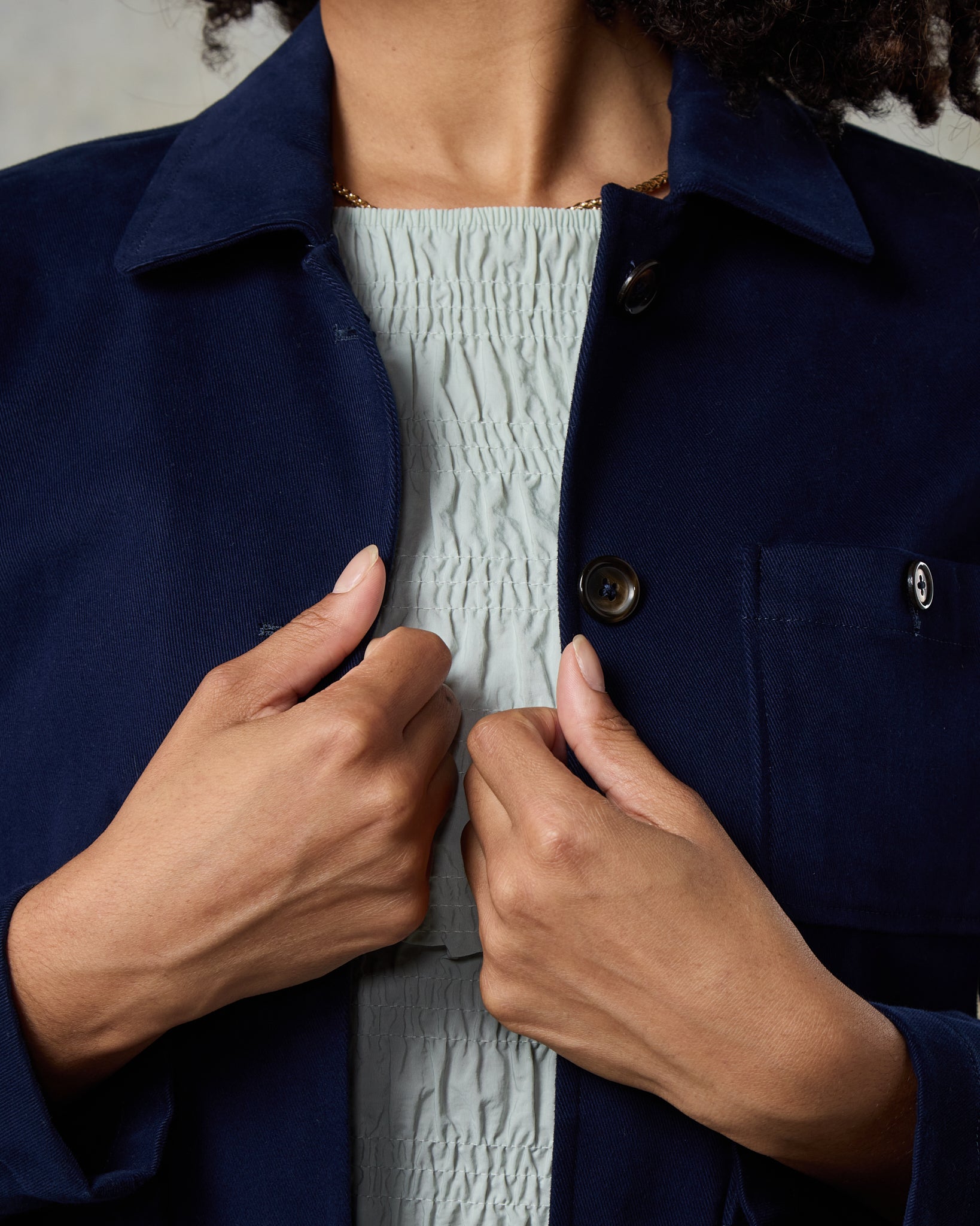 Batch LDN Women's Pacific Blue Cotton Jacket