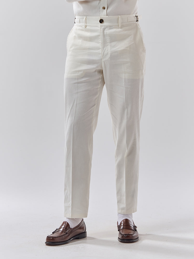 Batch LDN Casual Trousers for Men - Cotton, Linen, Wool 6 MENS WHITE S T SET 39