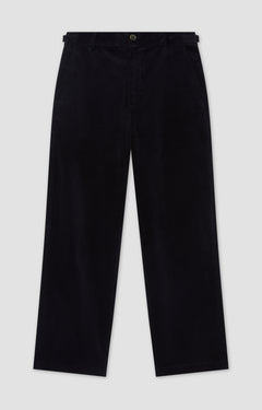 Black pants on a light gray background