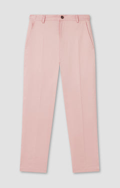Pink pants on a light gray background