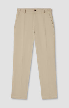 Beige pants on a light gray background