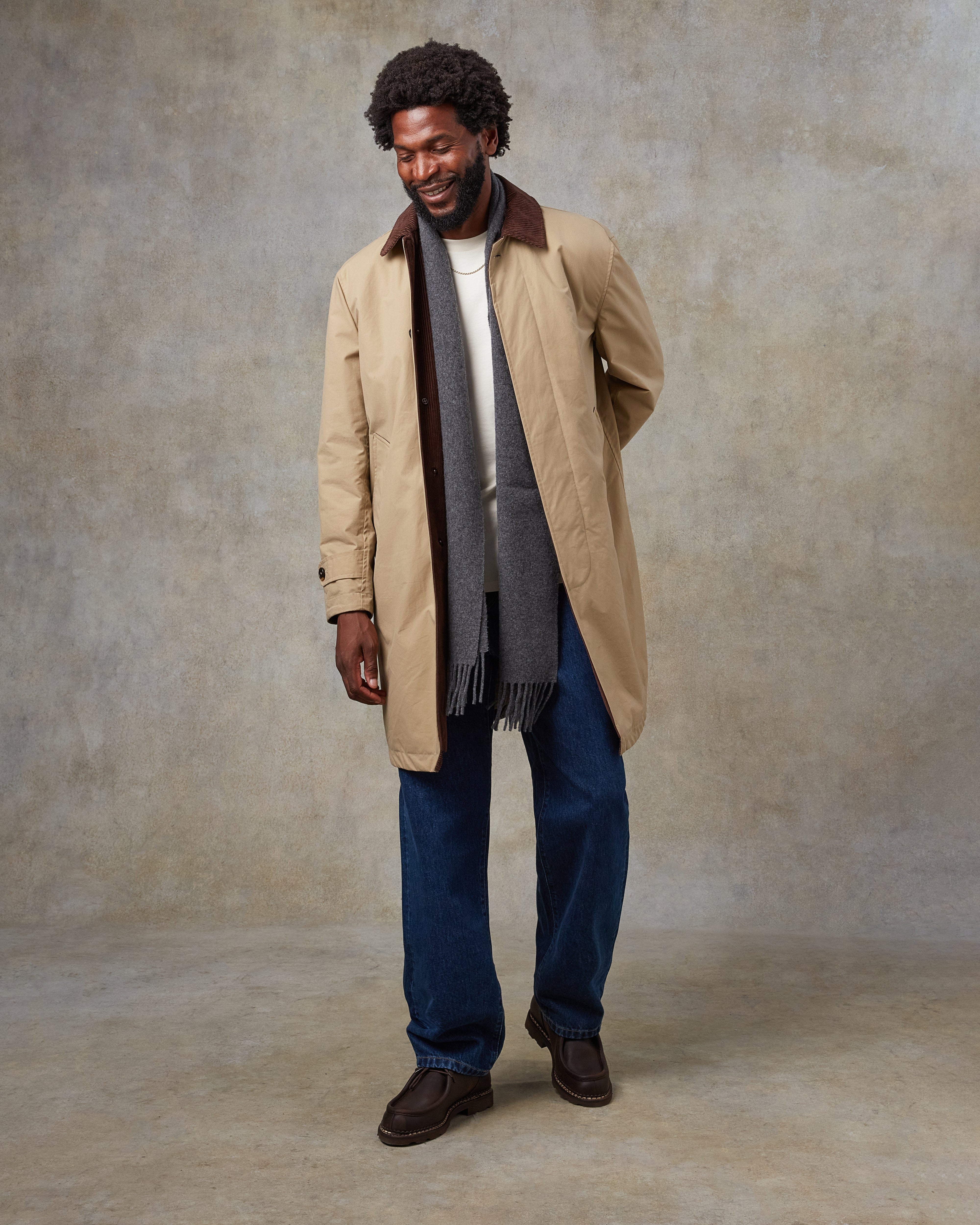 Batch LDN Men's Beige Waxed Canvas Overcoat
