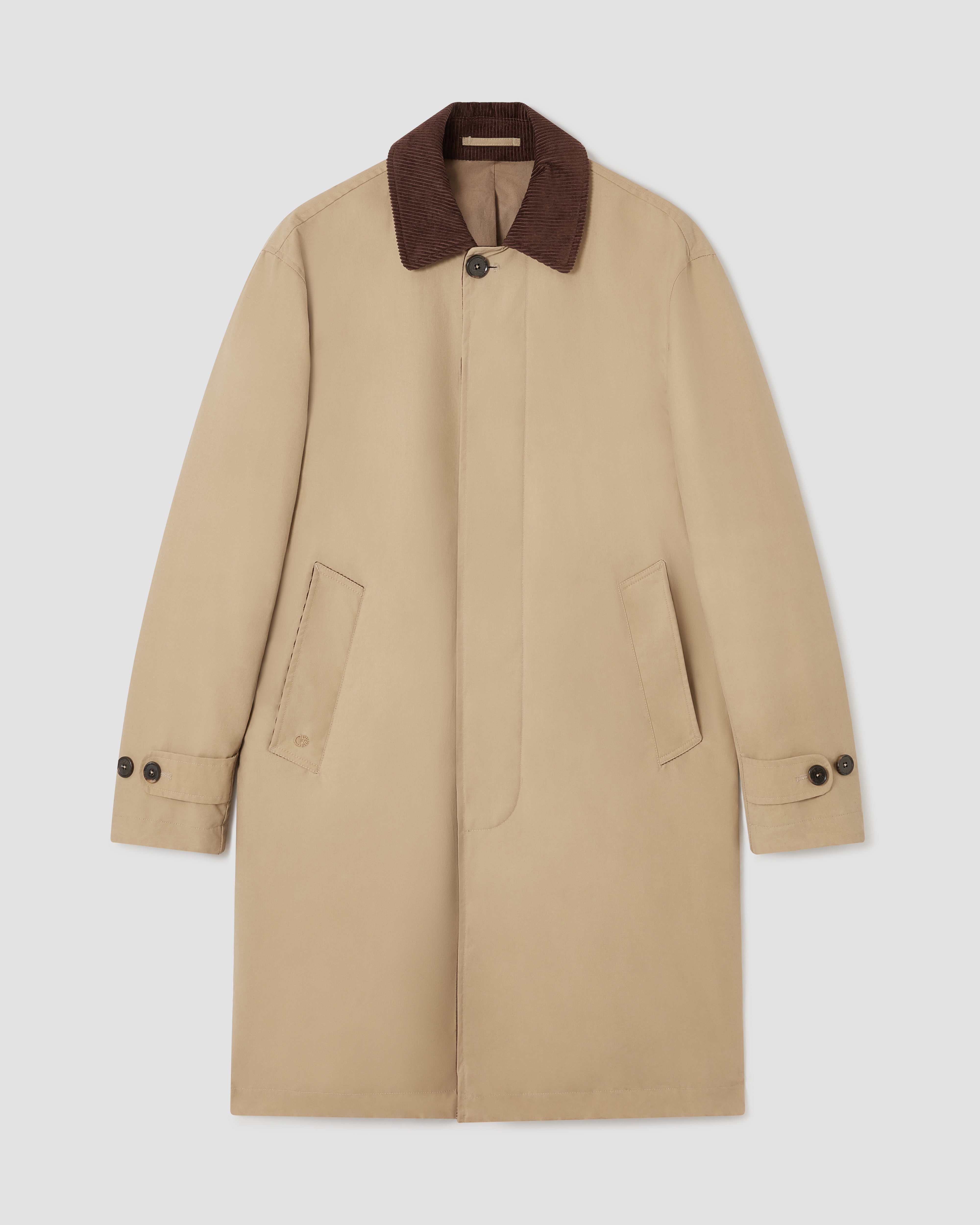 Batch LDN Men's Beige Waxed Canvas Overcoat