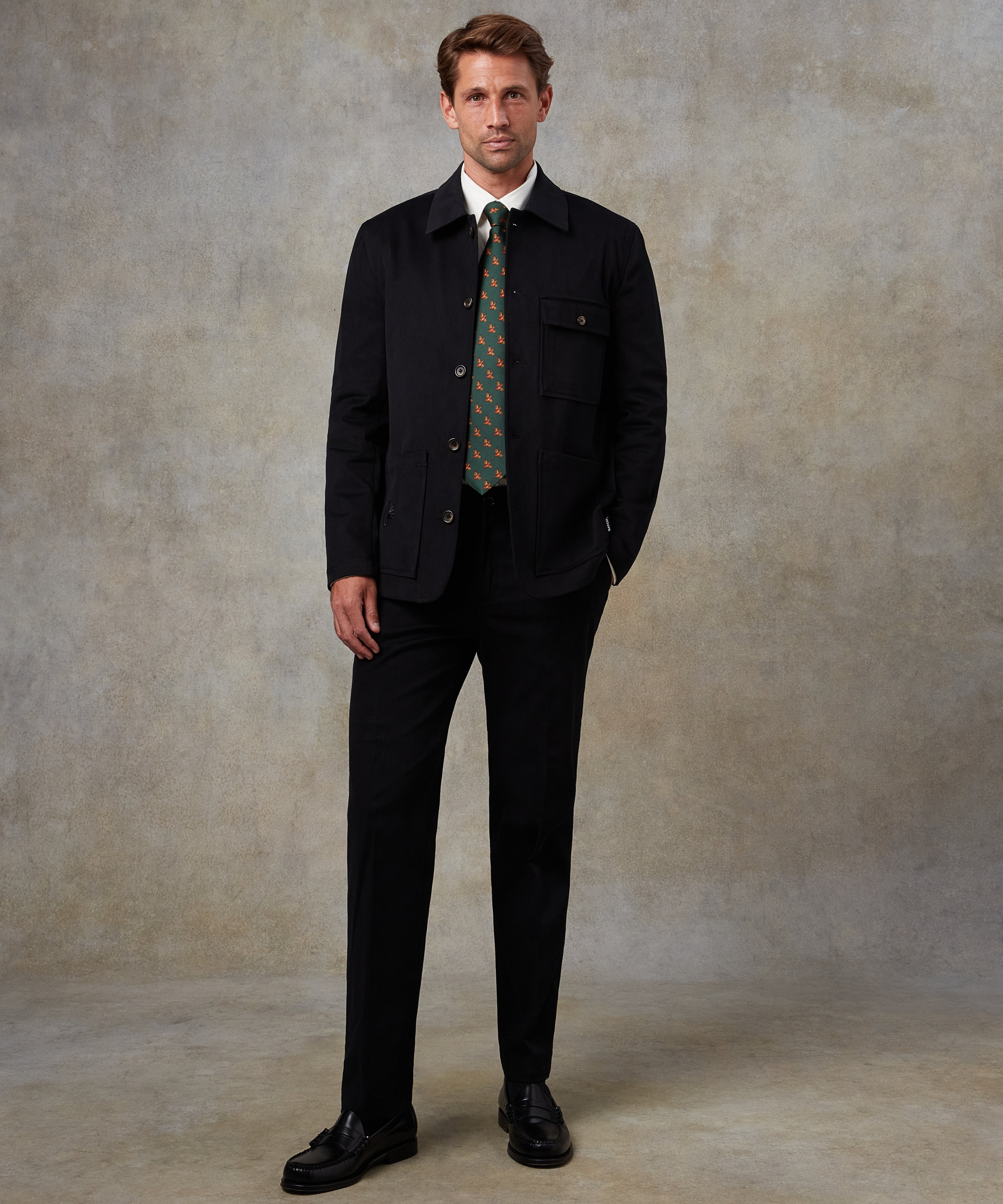 Batch LDN Men's Black Cotton Suit