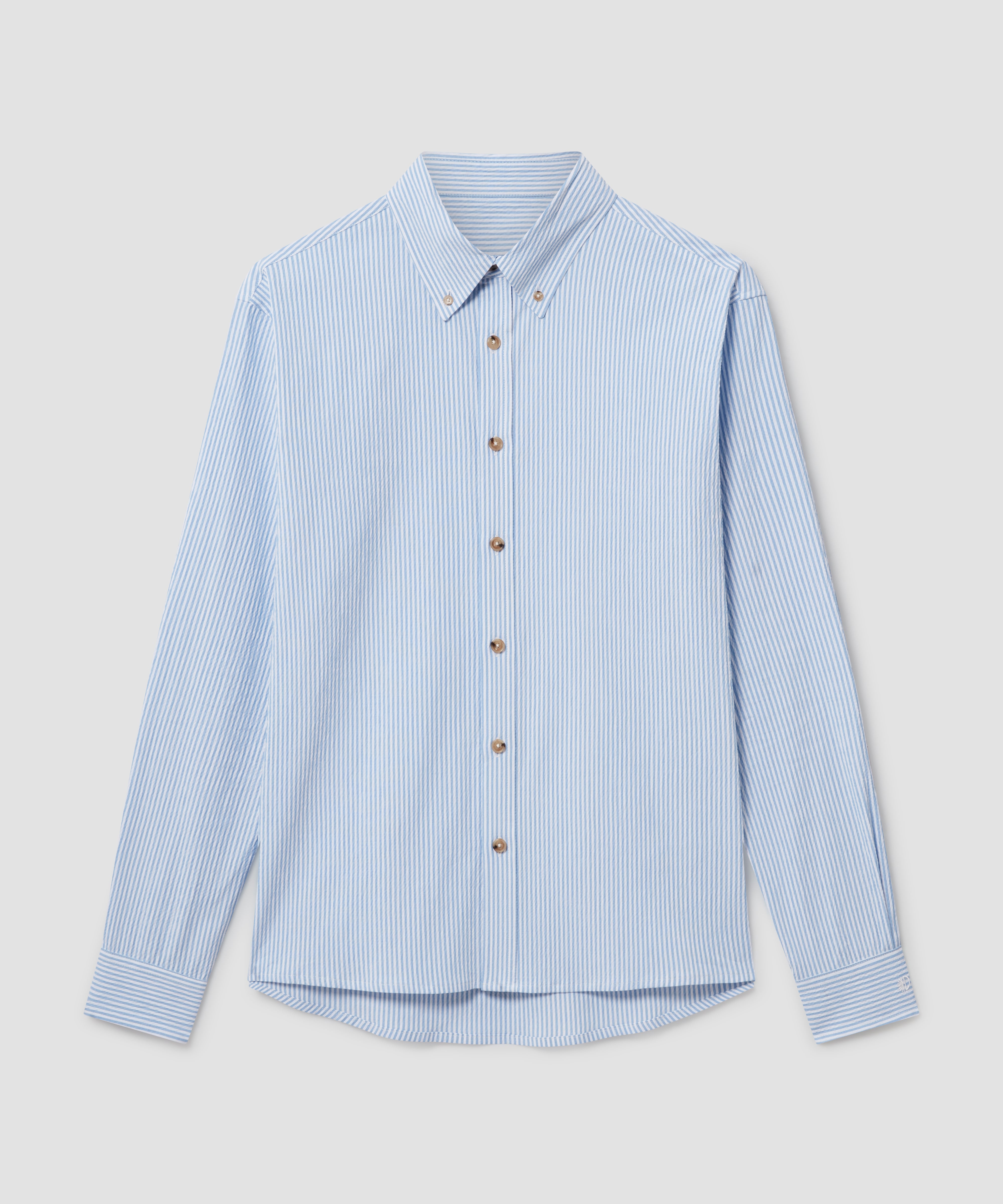Batch LDN Men's Blue Seersucker Shirt