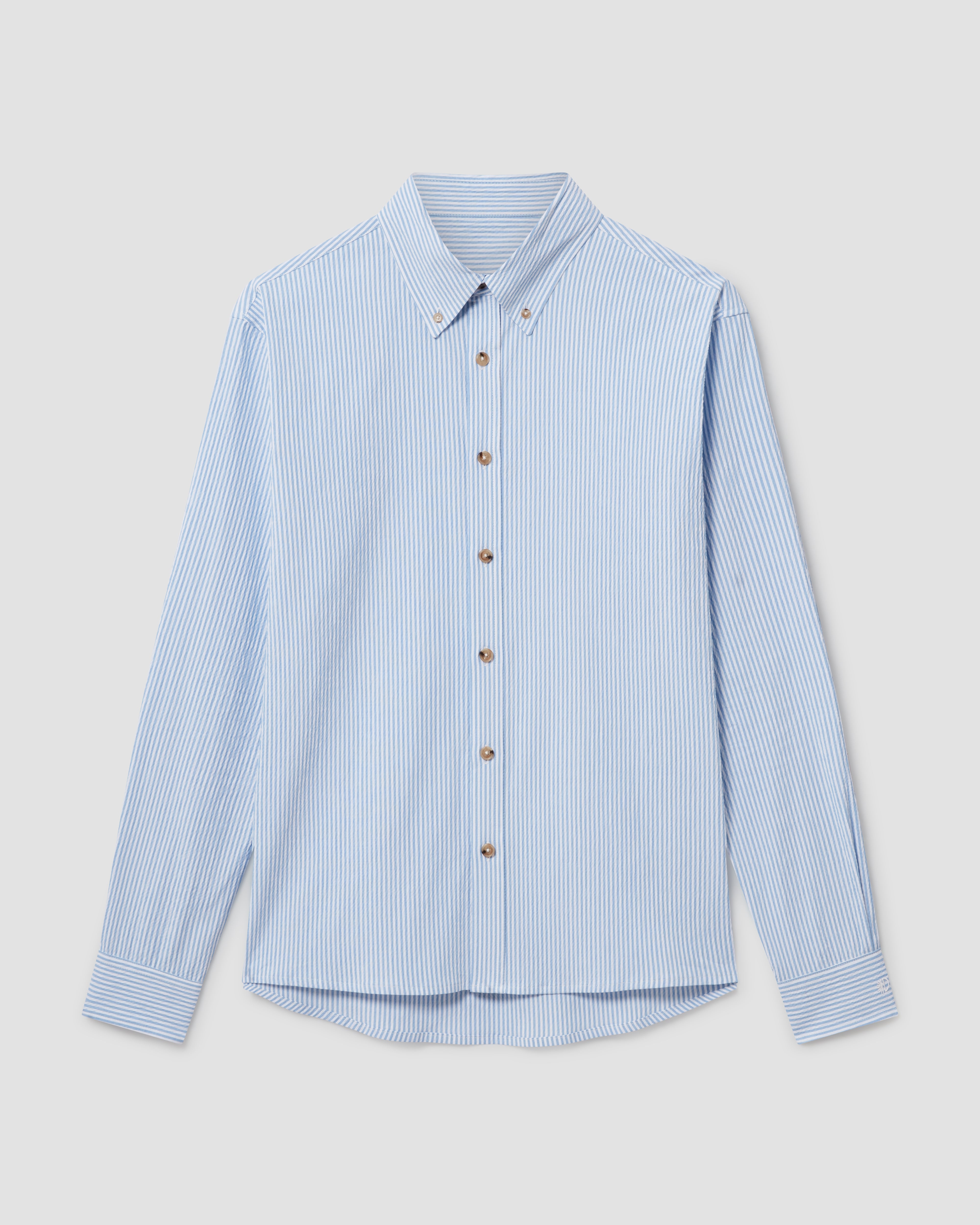 Batch LDN Men's Blue Seersucker Shirt