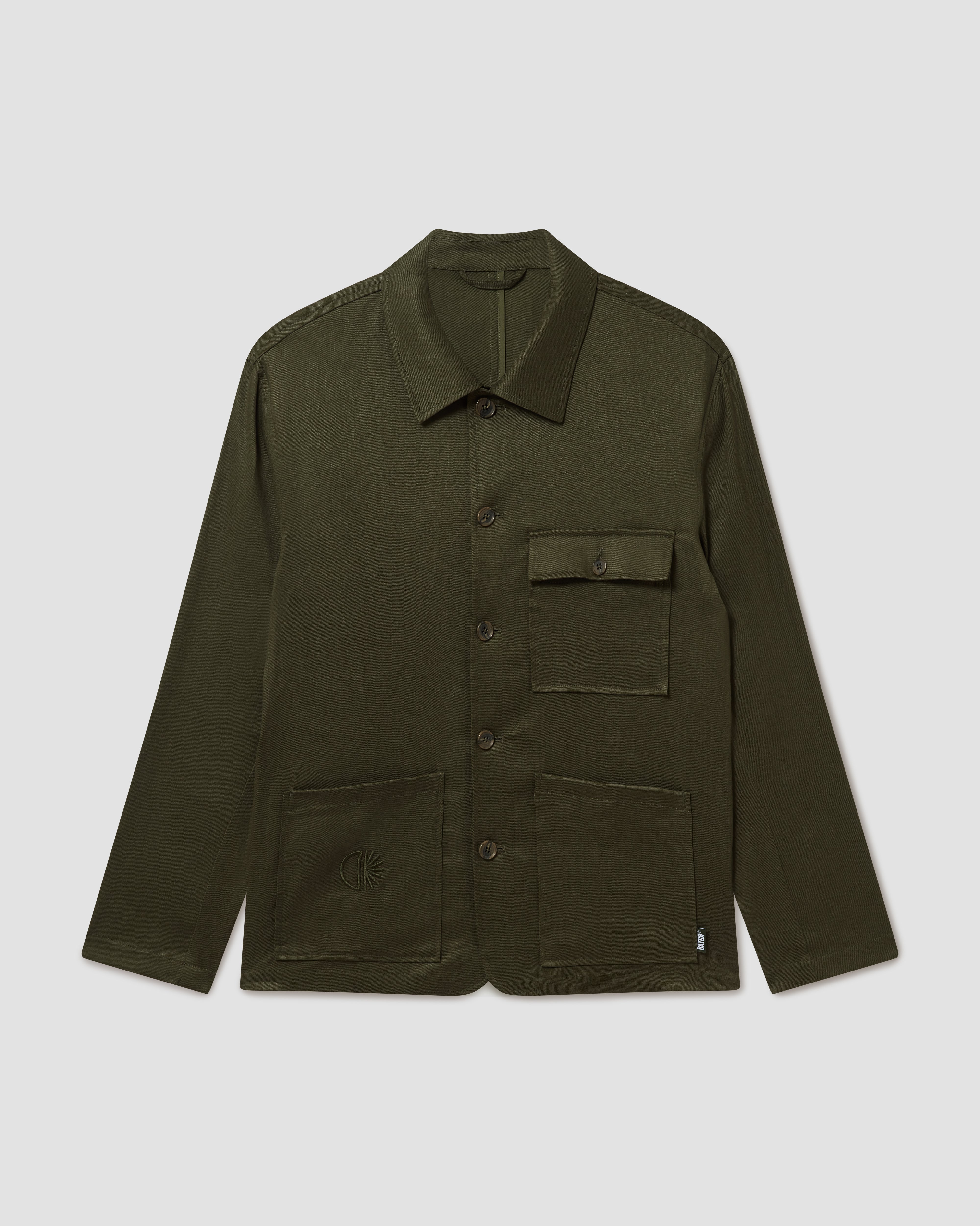 Batch LDN Men's Bottle Green Linen Jacket