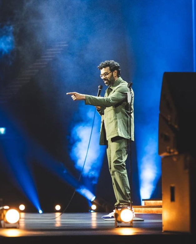 Batch LDN Men's Bottle Green Linen Suit Romesh Ranganathan