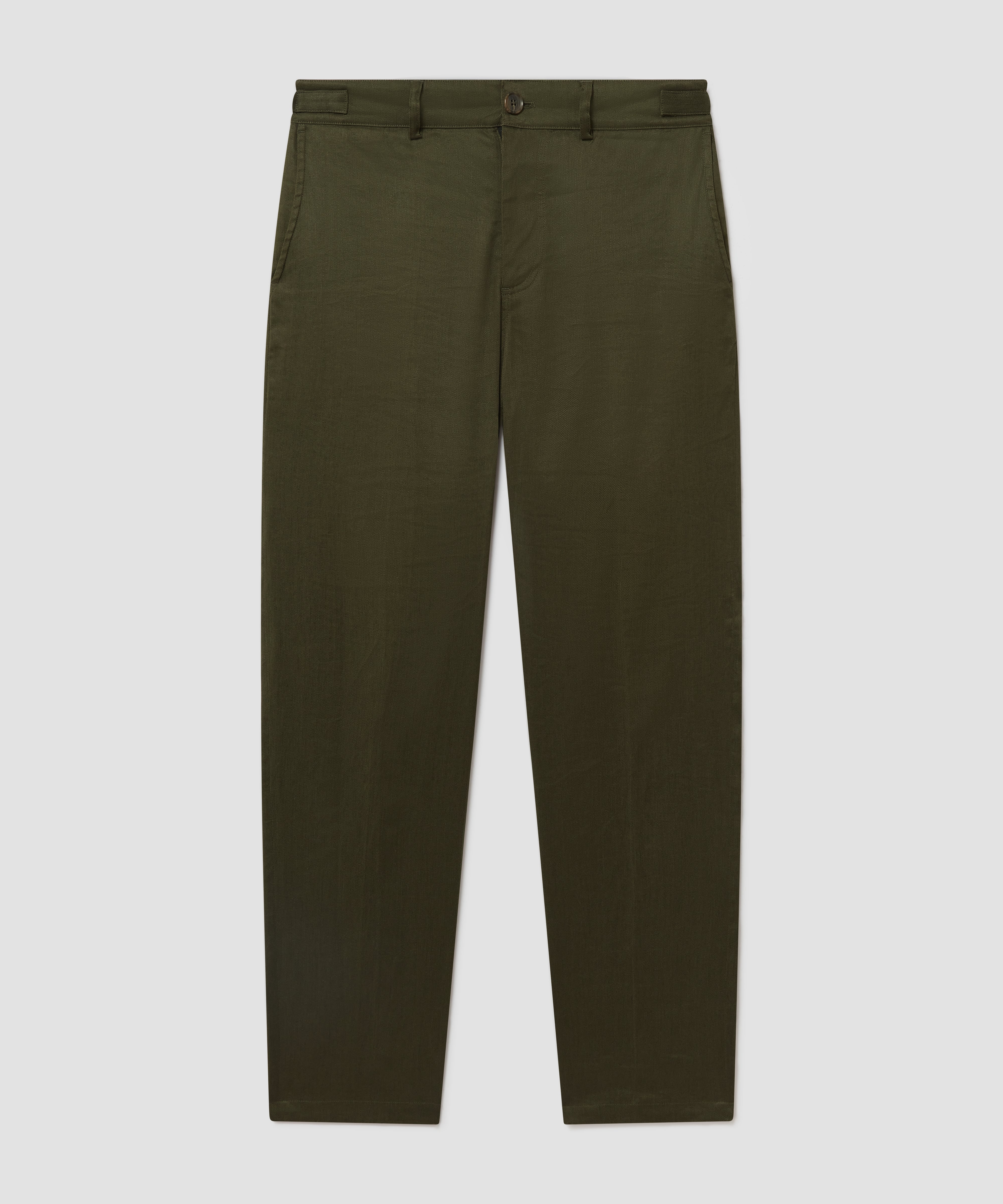 Batch LDN Men's Bottle Green Linen Trousers