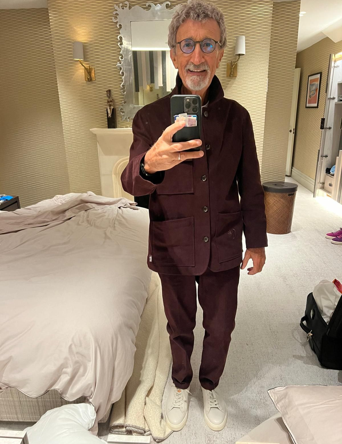 Batch LDN Men's Burgundy Cotton Suit Eddie J