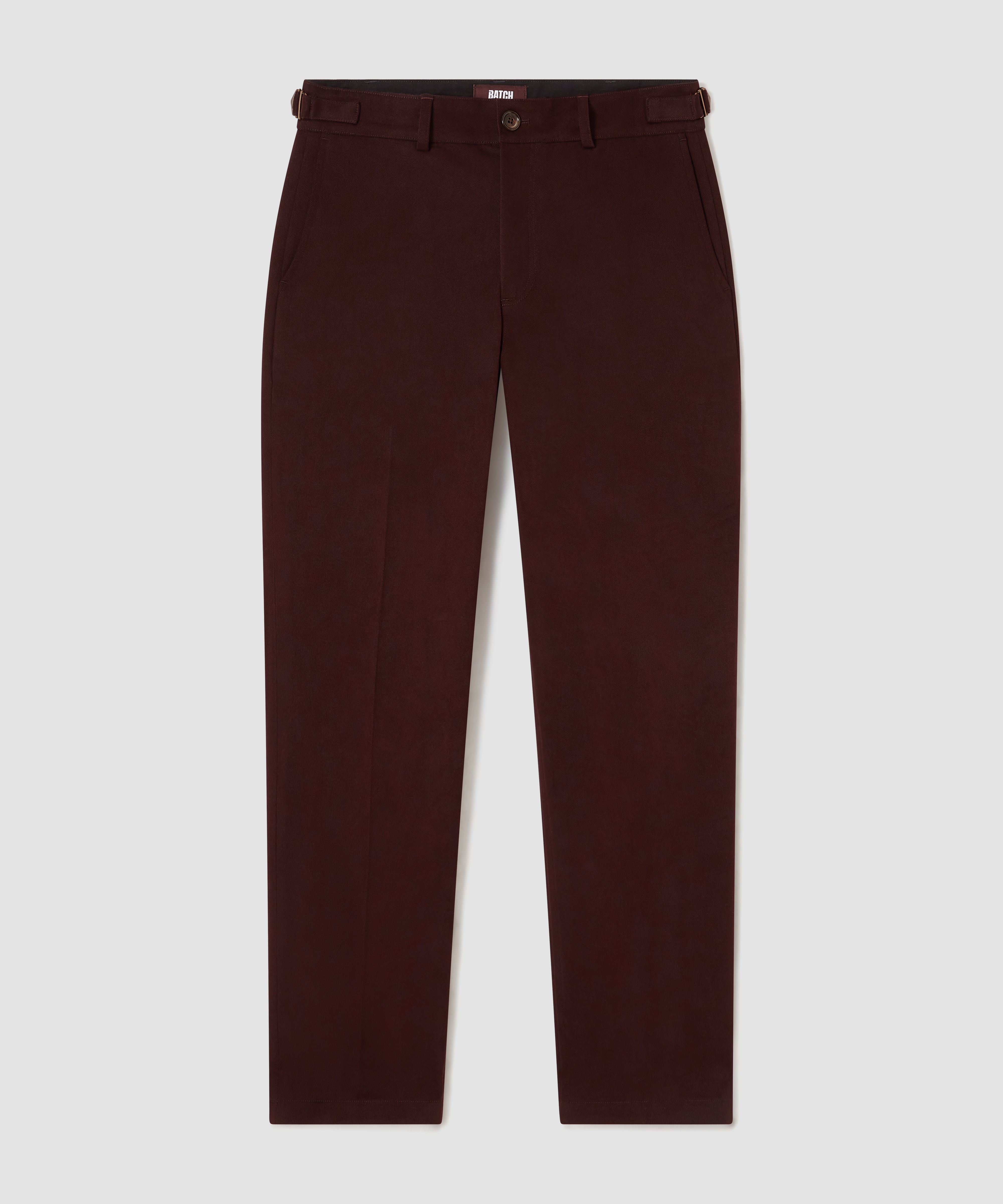 Batch LDN Men's Burgundy Cotton Trousers