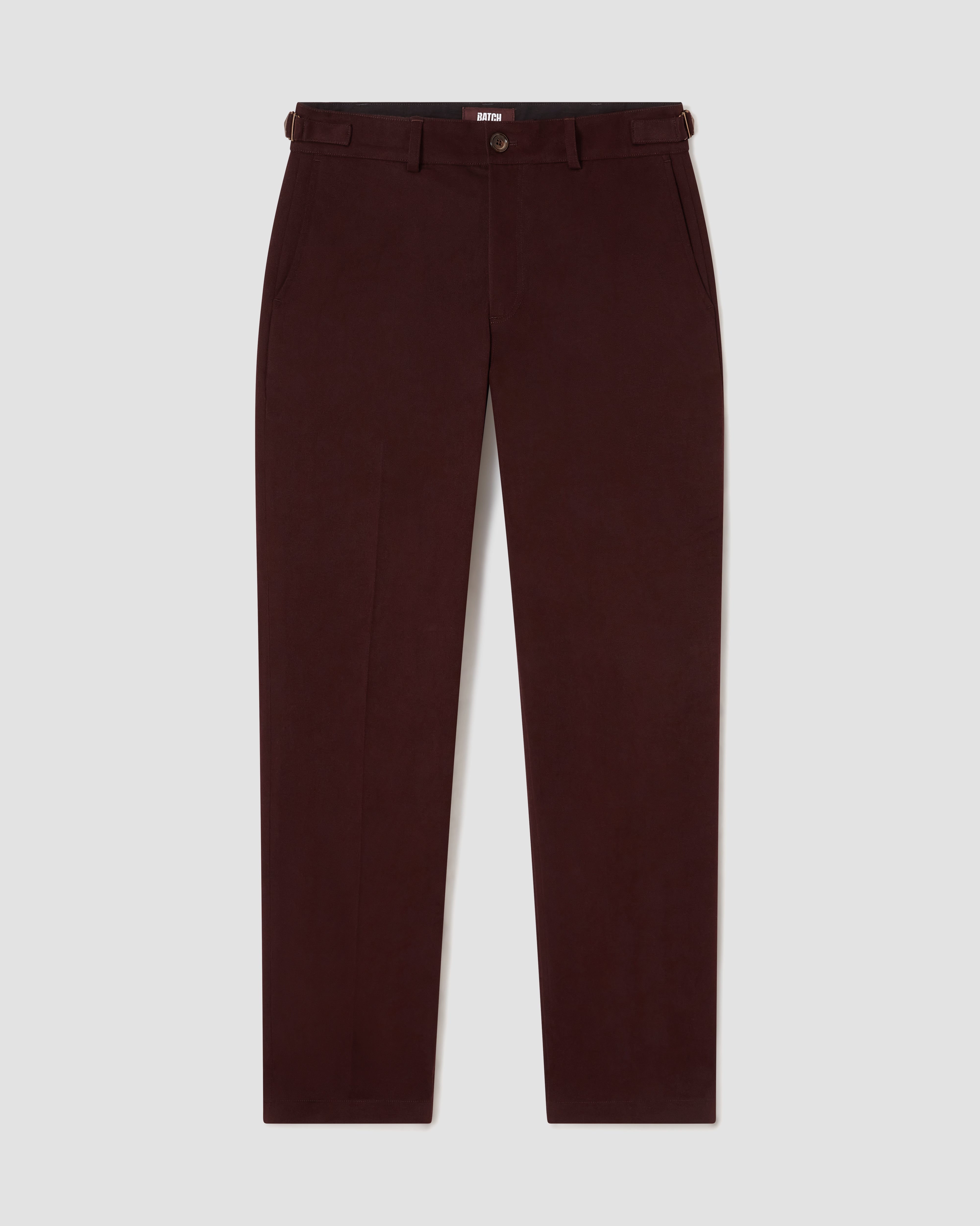 Batch LDN Men's Burgundy Cotton Trousers