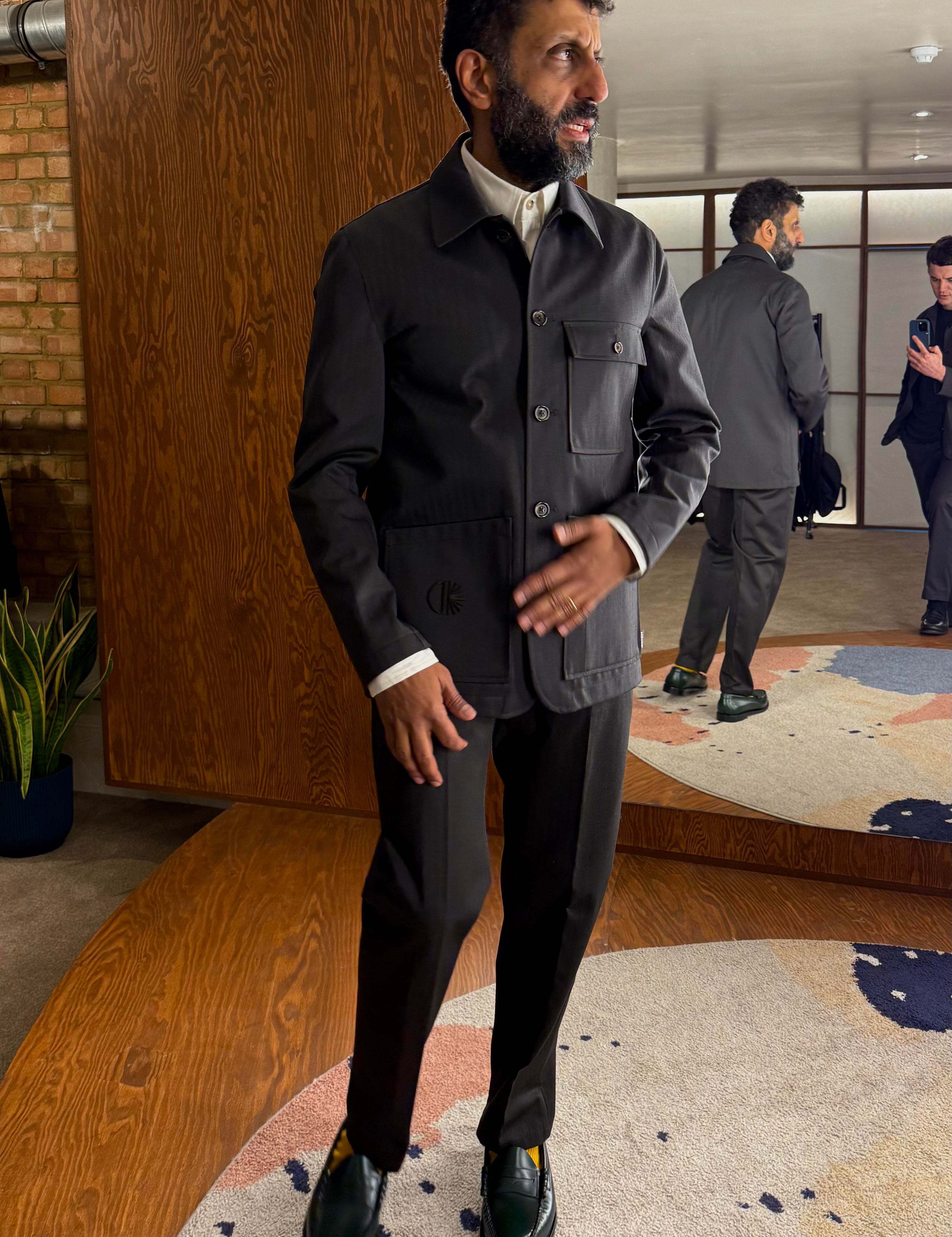 Batch LDN Men's Dark Chocolate Wool Herringbone Suit