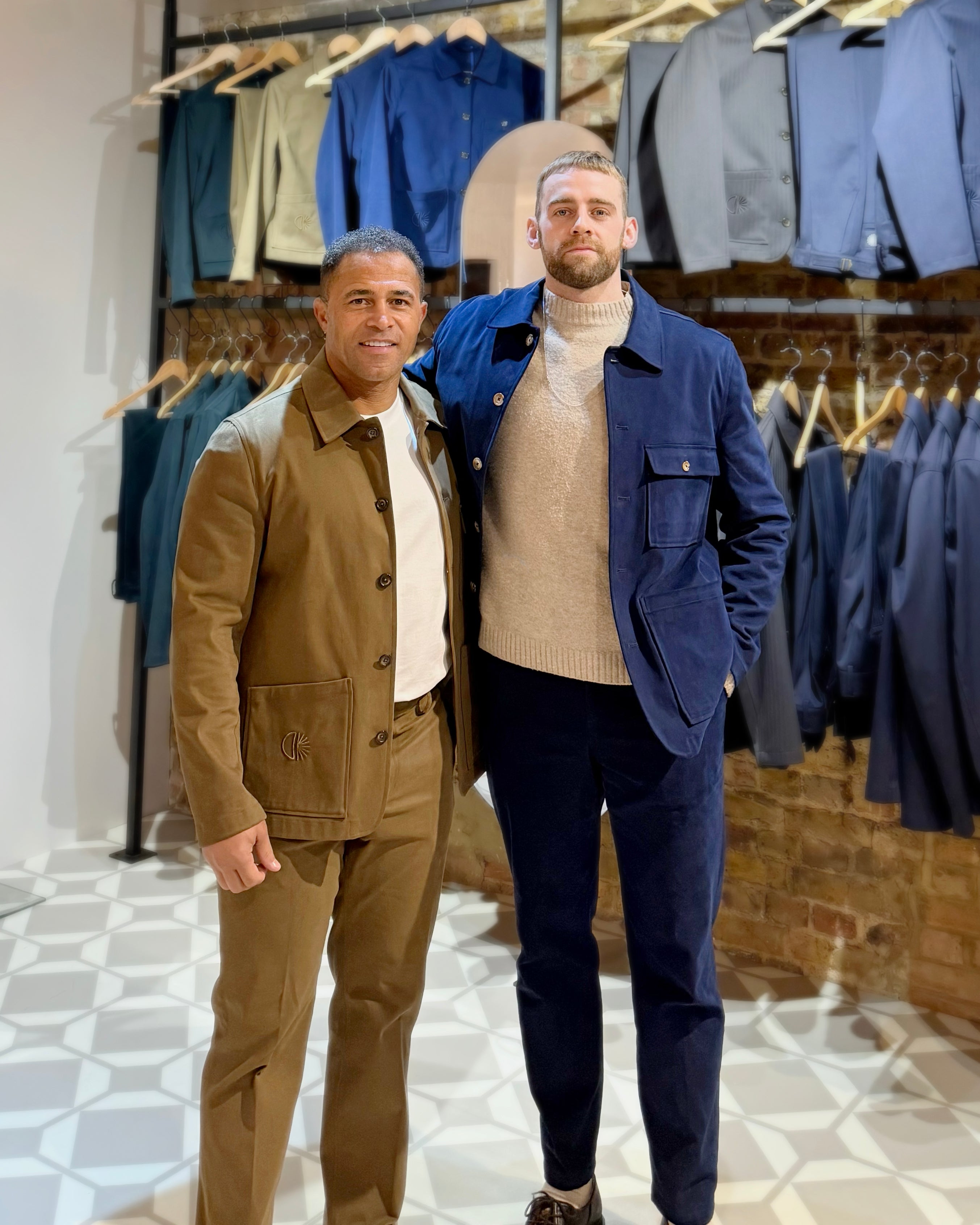 Batch LDN Men's Mocha and Pacific Blue Cotton Suit