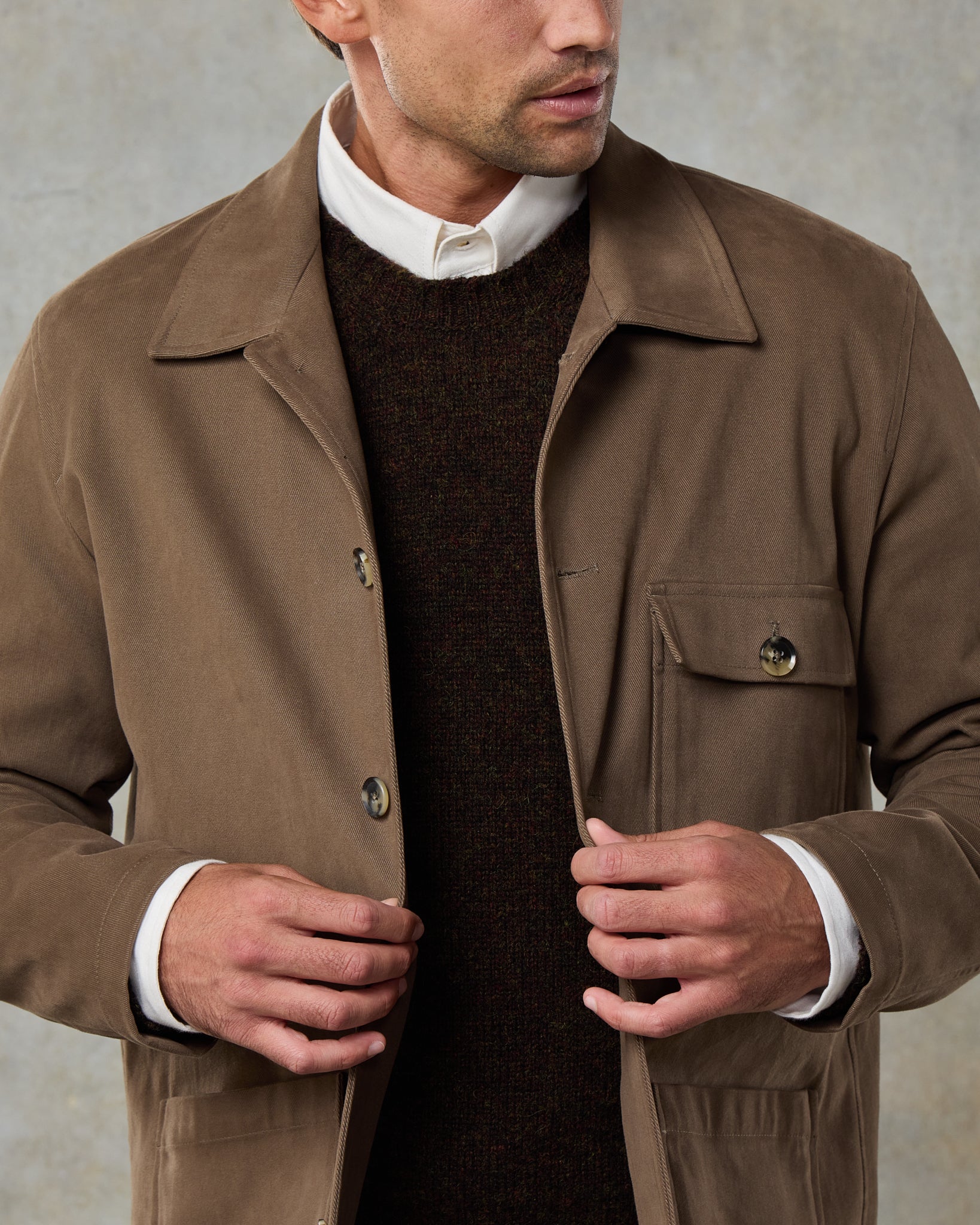 Batch LDN Men's Mocha Cotton Jacket