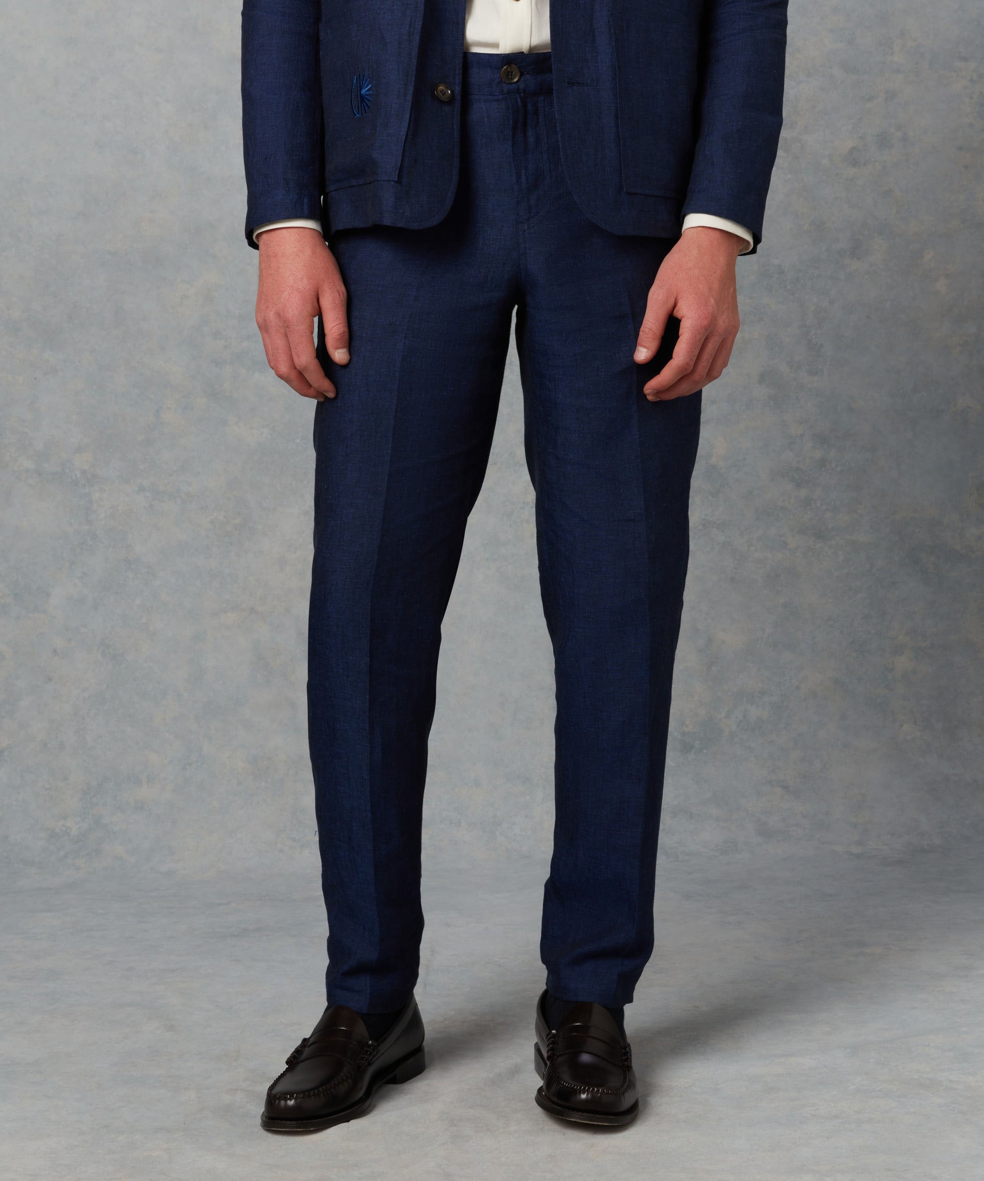 Batch LDN Men's Navy Linen Trousers