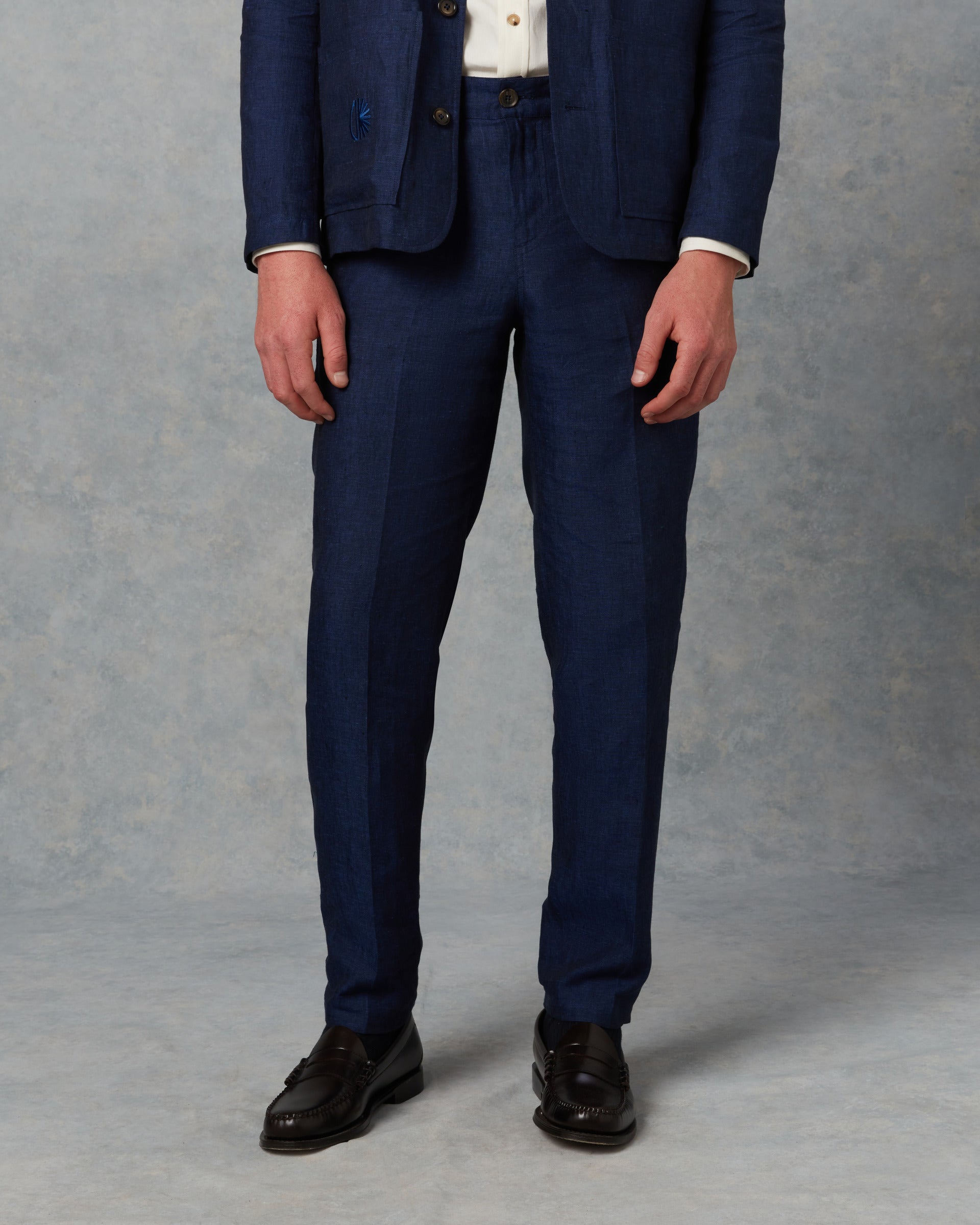 Batch LDN Men's Navy Linen Trousers