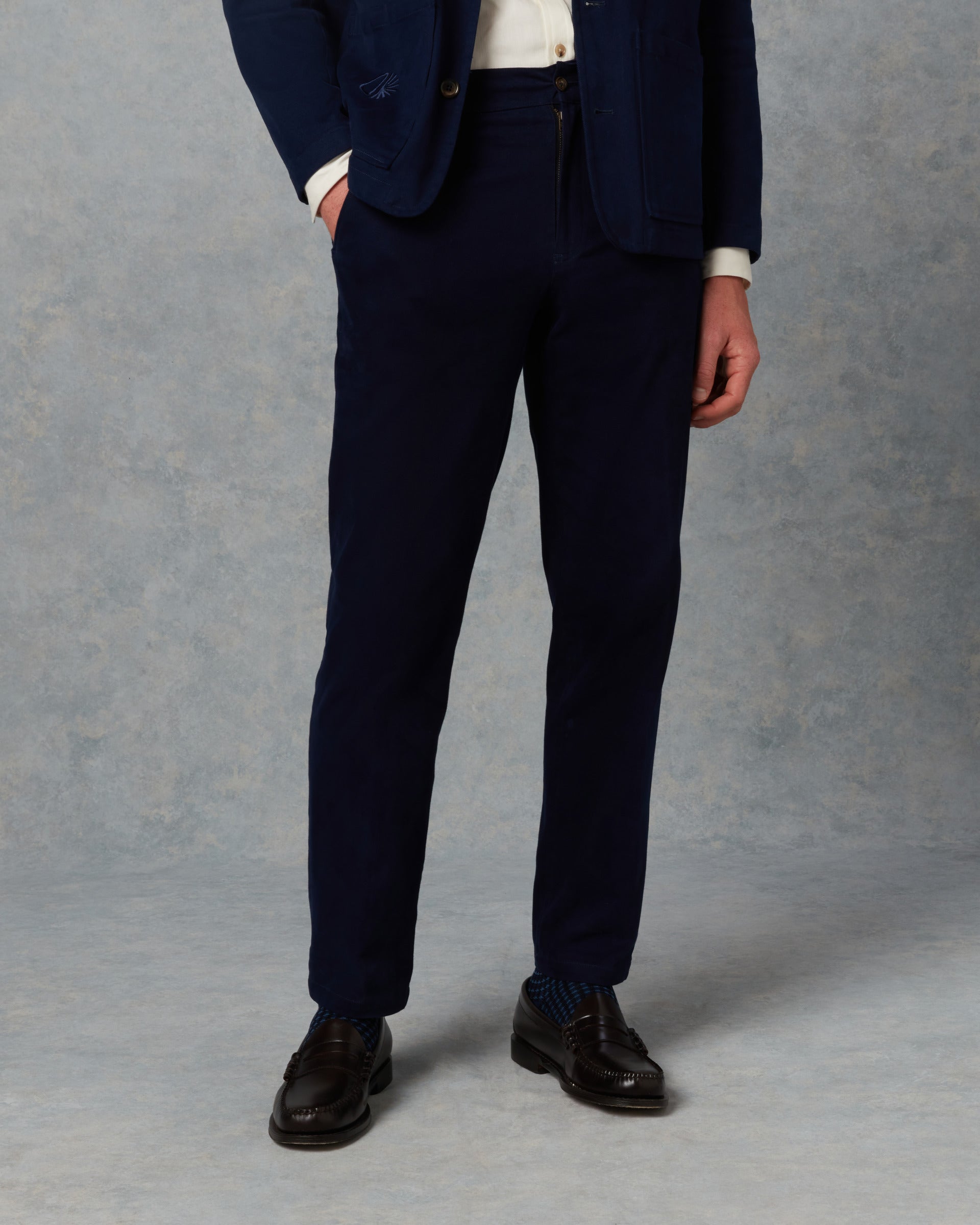 Batch LDN Men's Pacific Blue Cotton Trousers