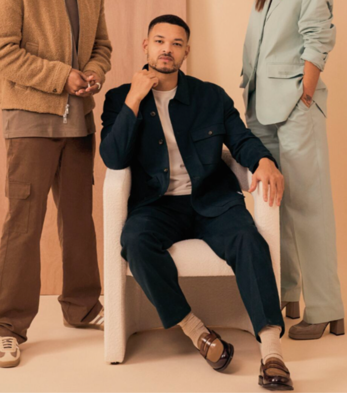 Batch LDN Men's Petrol Cotton Suit Steven Bartlett