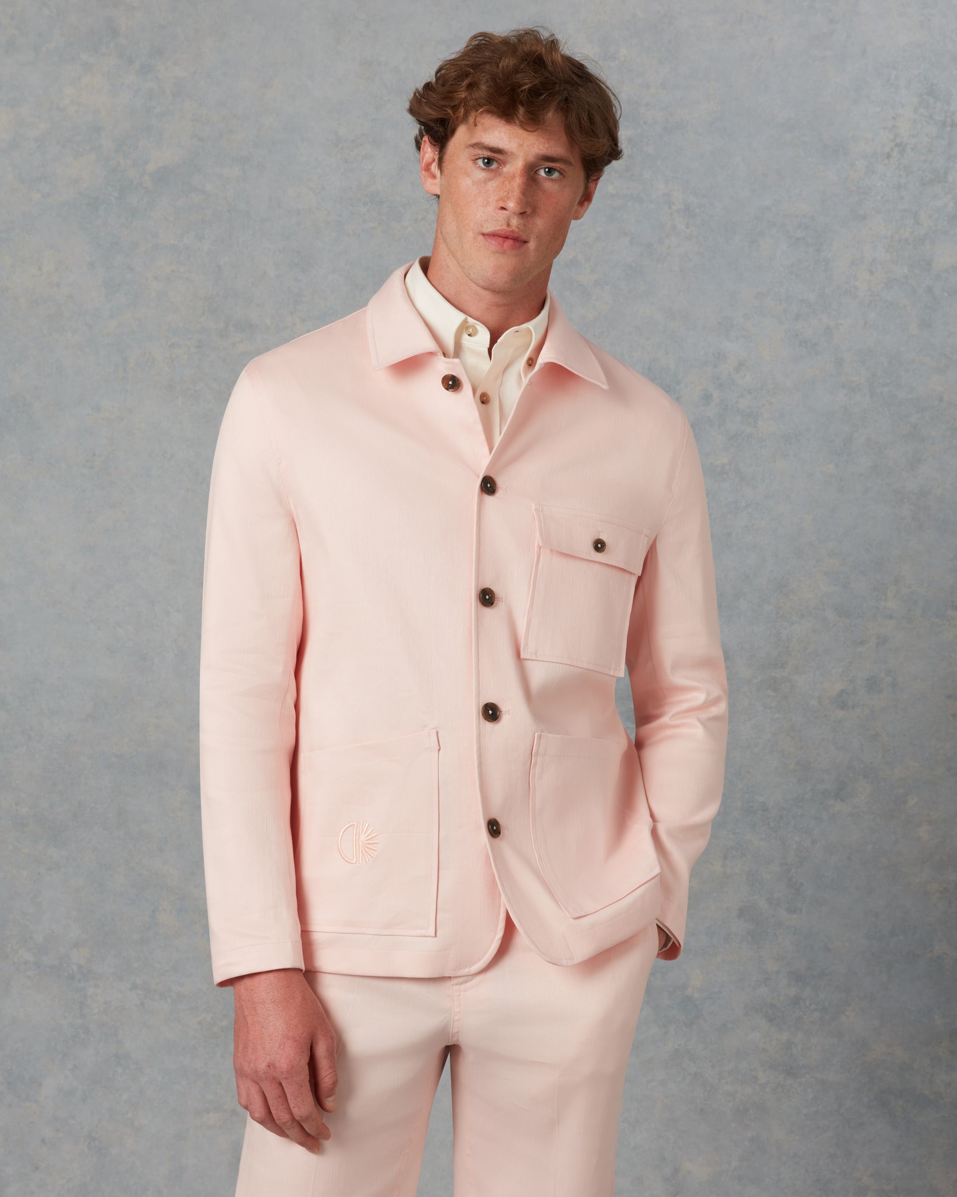 Batch LDN Men's Pink Linen Jacket