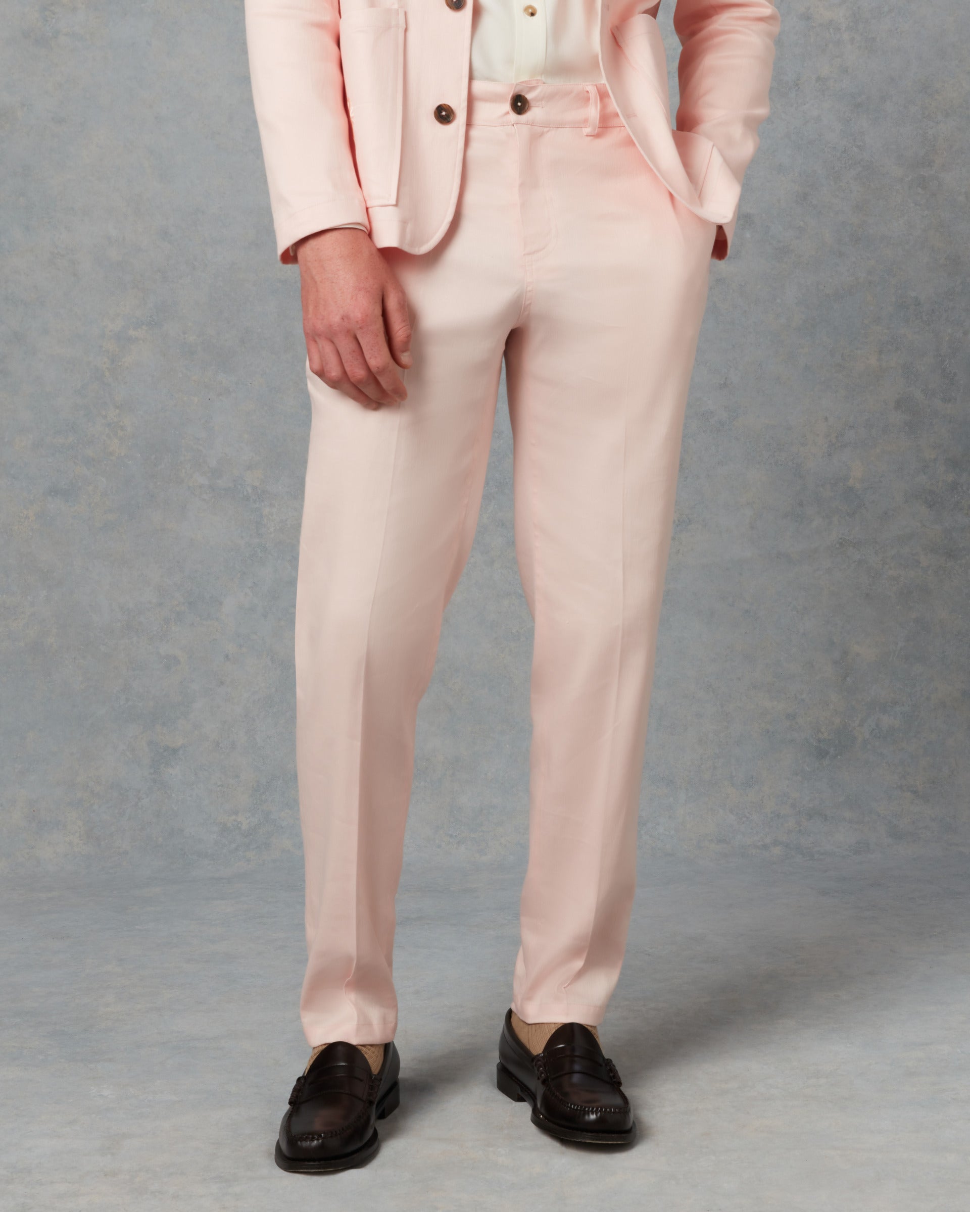 Batch LDN Men's Pink Linen Trousers
