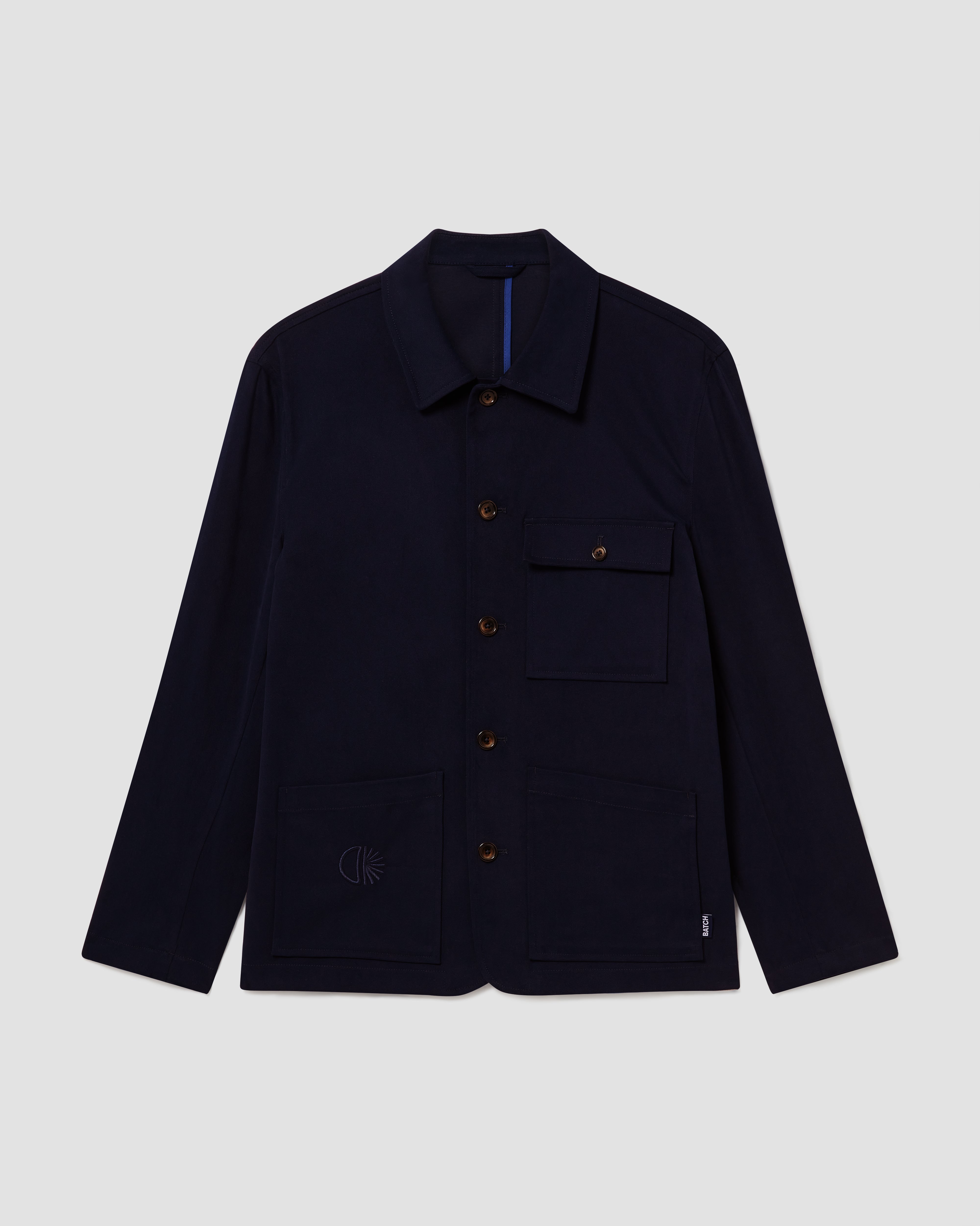 Batch LDN Men's Rich Navy Wool Herringbone Jacket