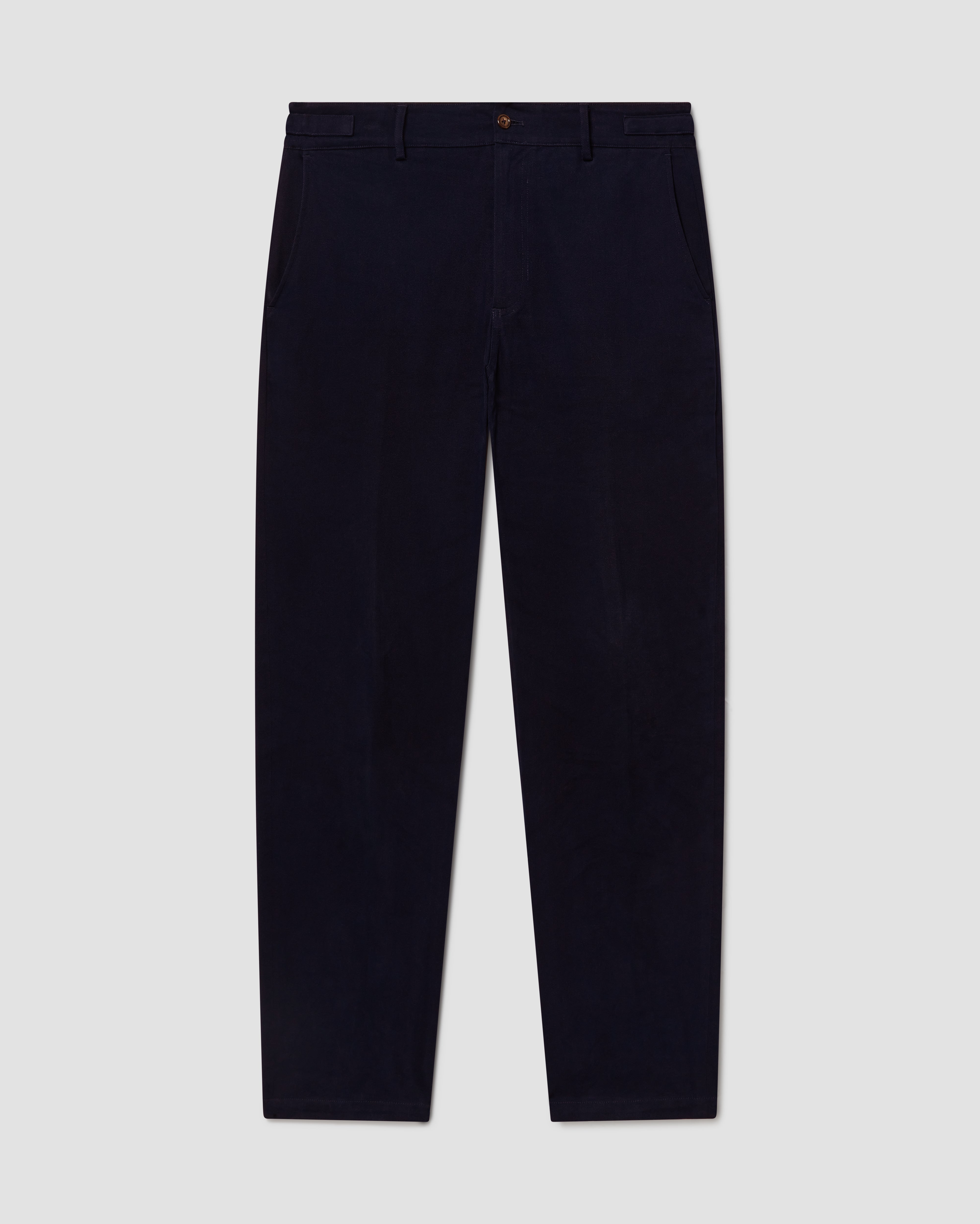 Batch LDN Men's Rich Navy Wool Herringbone Trousers