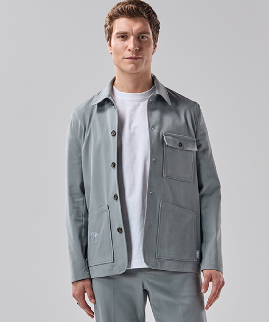 Batch LDN Men's Stone Grey Cotton Jacket