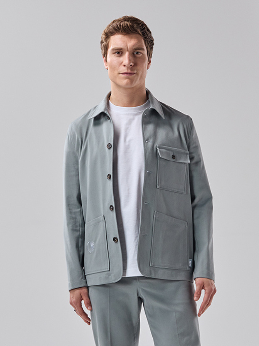 Batch LDN Men's Stone Grey Cotton Jacket